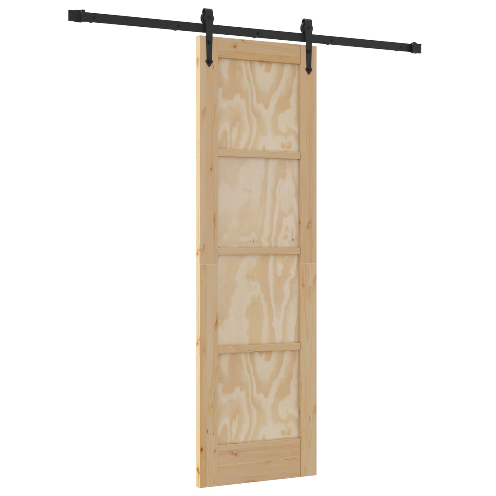 vidaXL Schuifdeur met Hardware Set 61x198,5 cm Massief Grenenhout