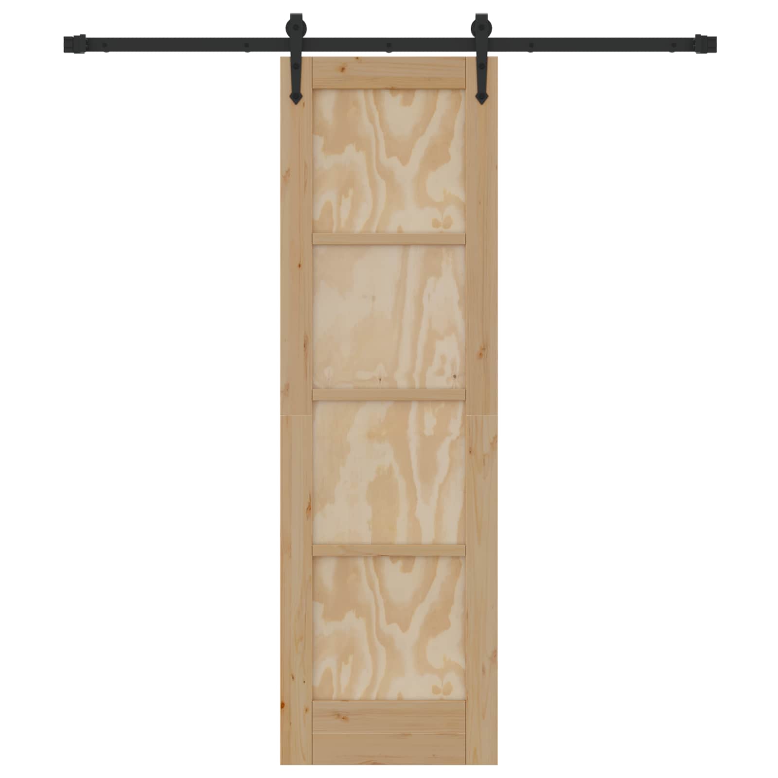 vidaXL Schuifdeur met Hardware Set 61x198,5 cm Massief Grenenhout