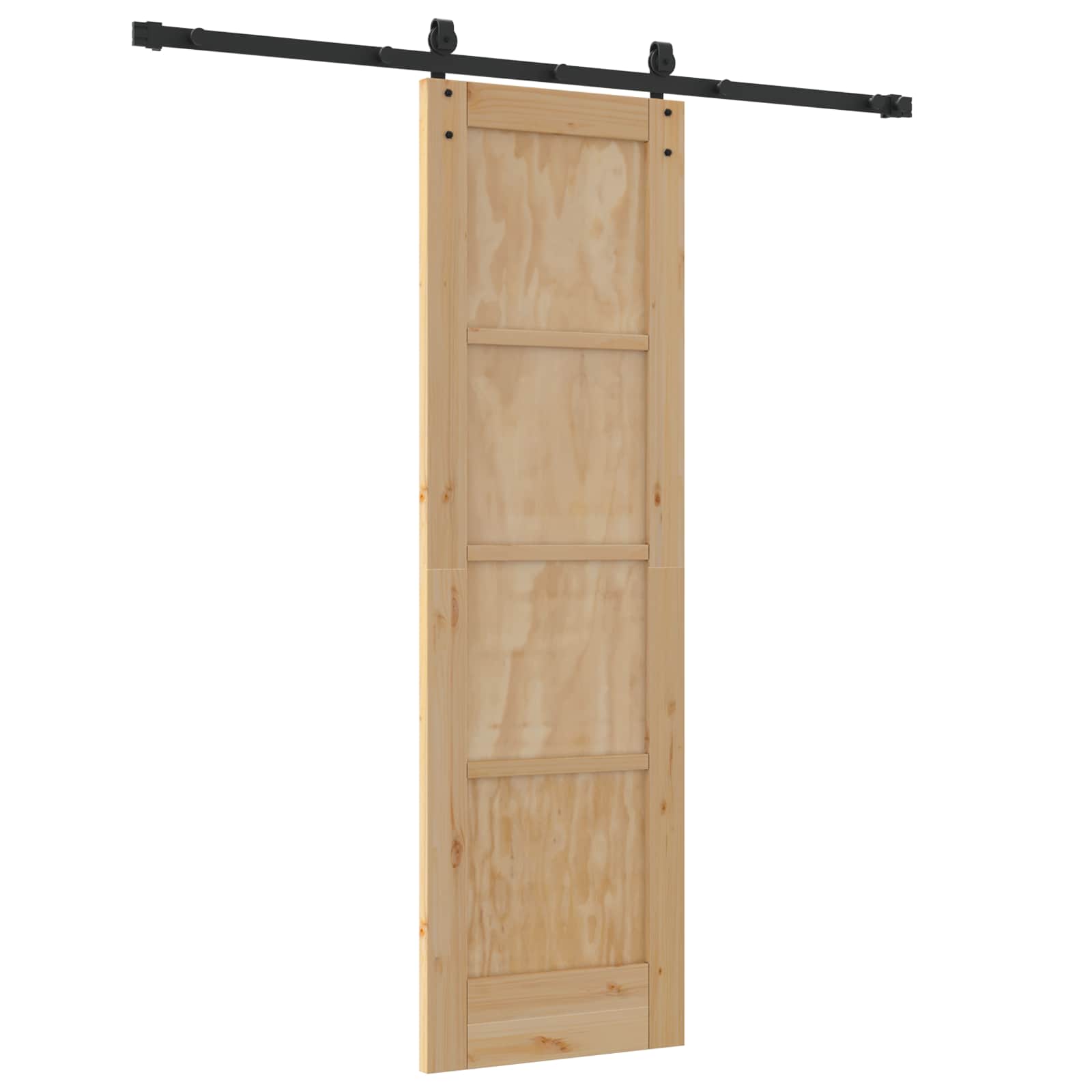 vidaXL Schuifdeur met Hardware Set 61x198,5 cm Massief Grenenhout