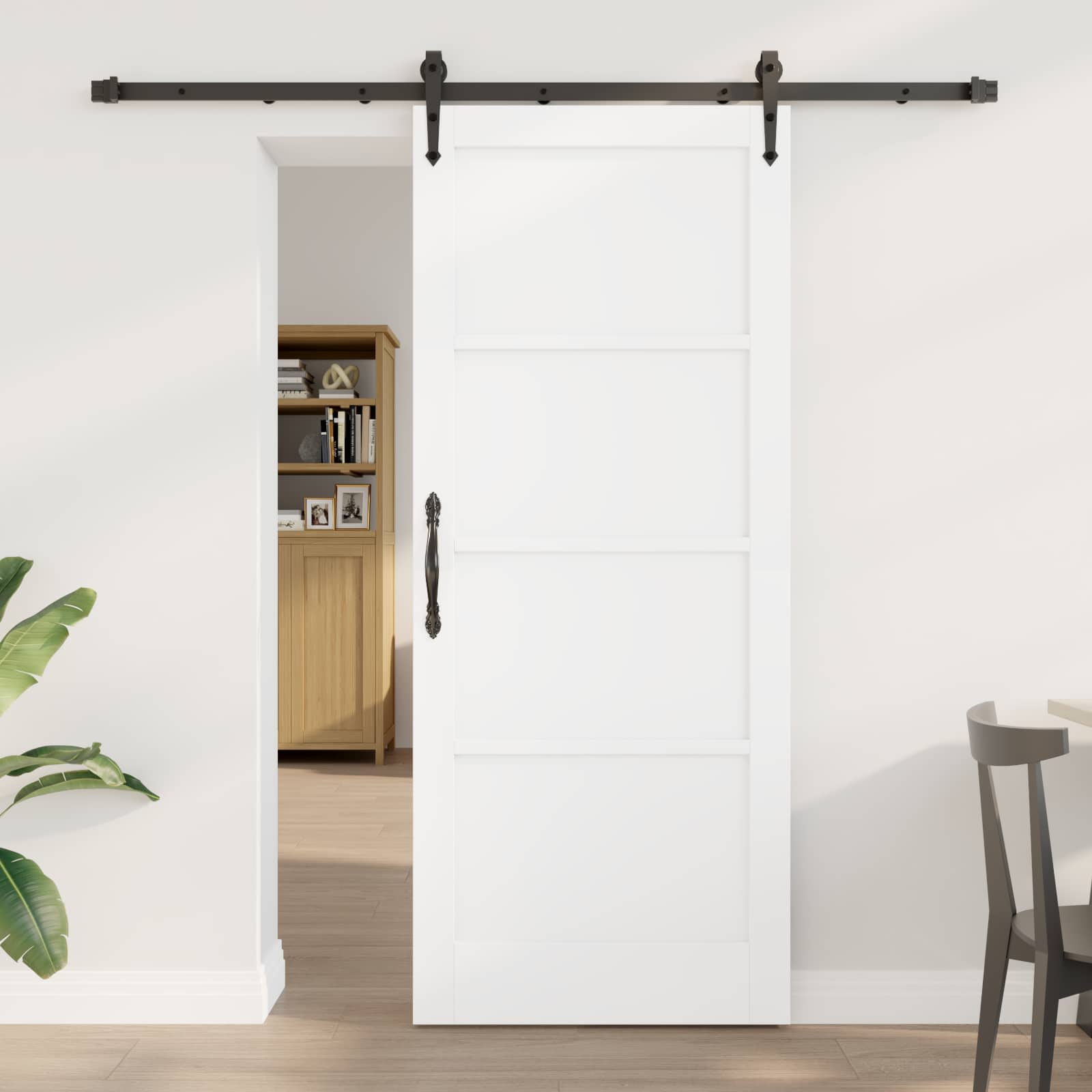 vidaXL Schuifdeur met Hardware Set 61x198,5 cm Massief Grenenhout