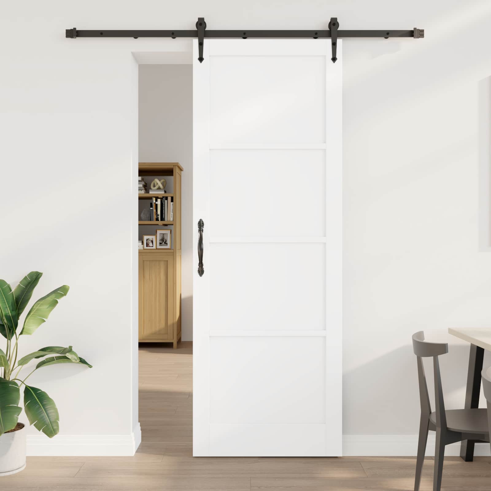 vidaXL Schuifdeur met Hardware Set 61x198,5 cm Massief Grenenhout