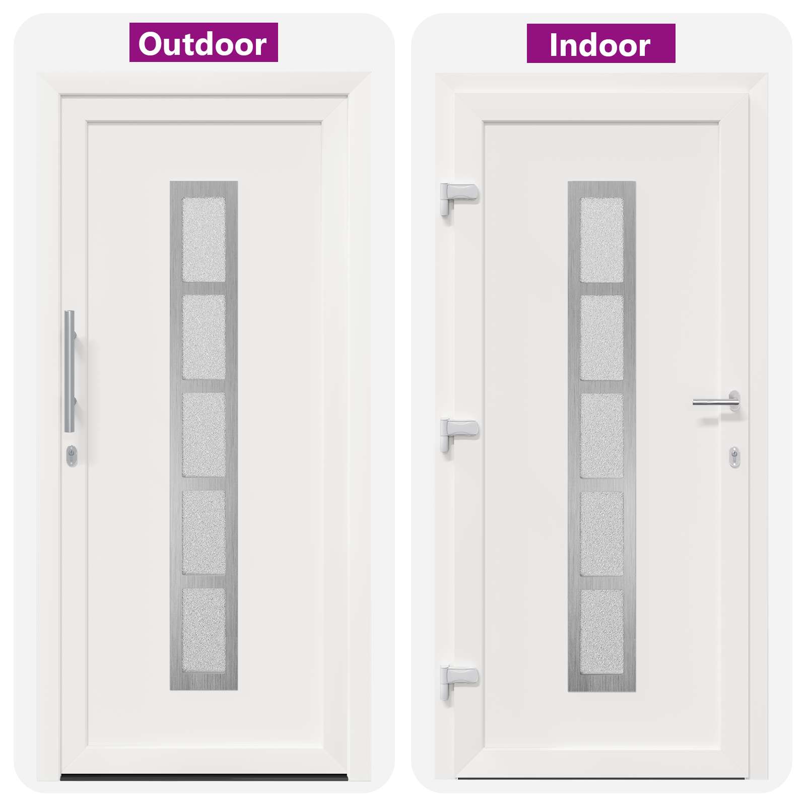 vidaXL Voordeur Wit PVC