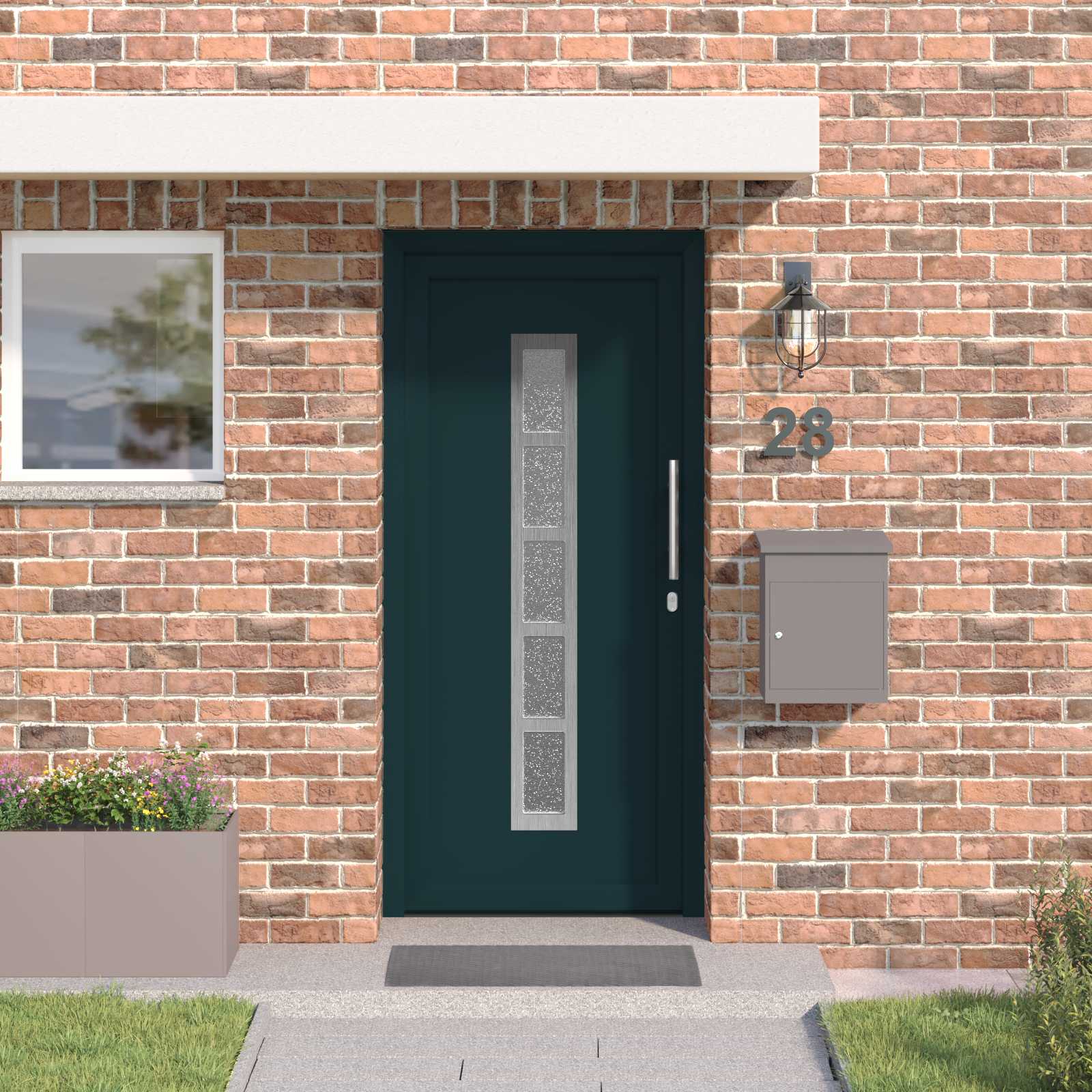 vidaXL Voordeur Wit PVC