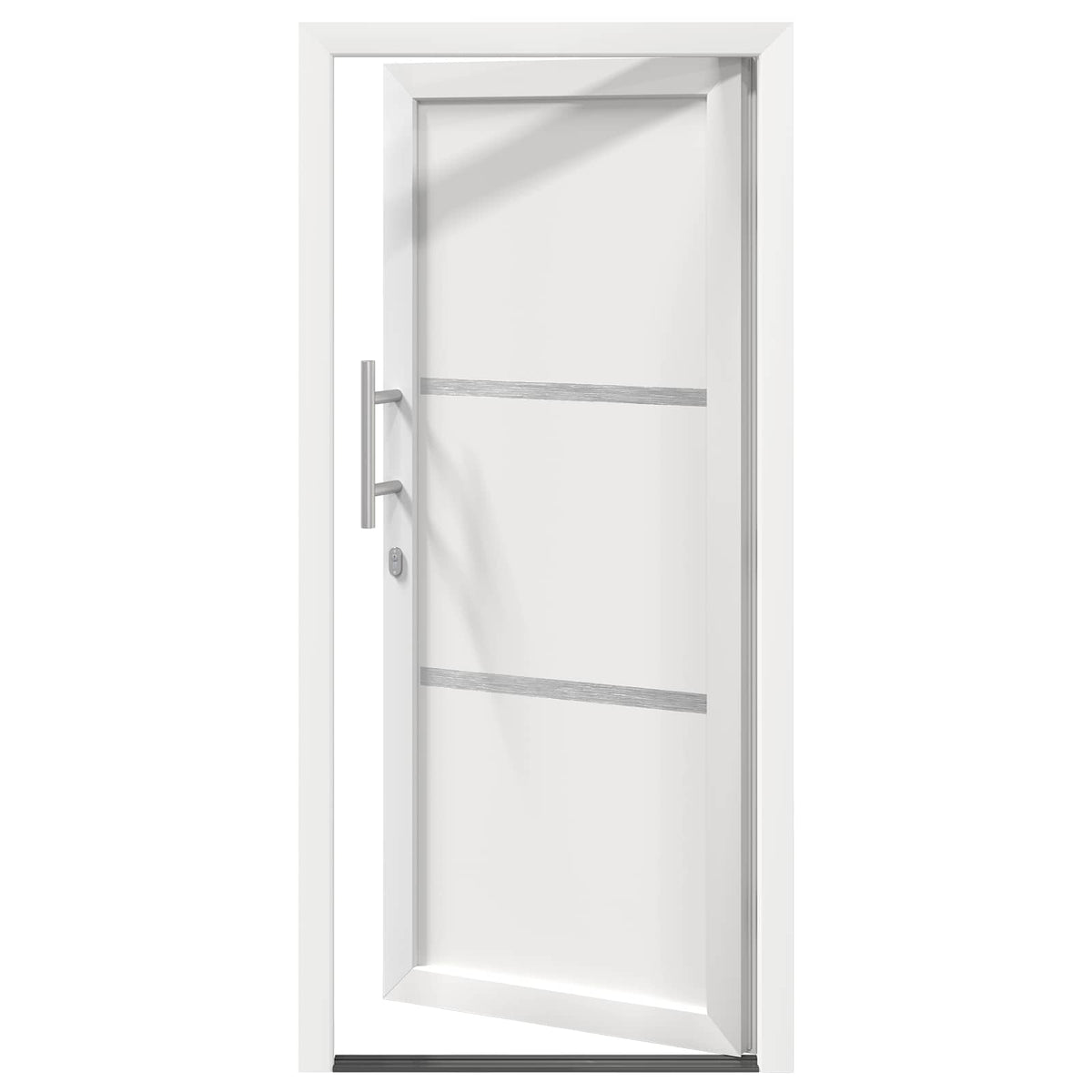 vidaXL Voordeur Wit PVC
