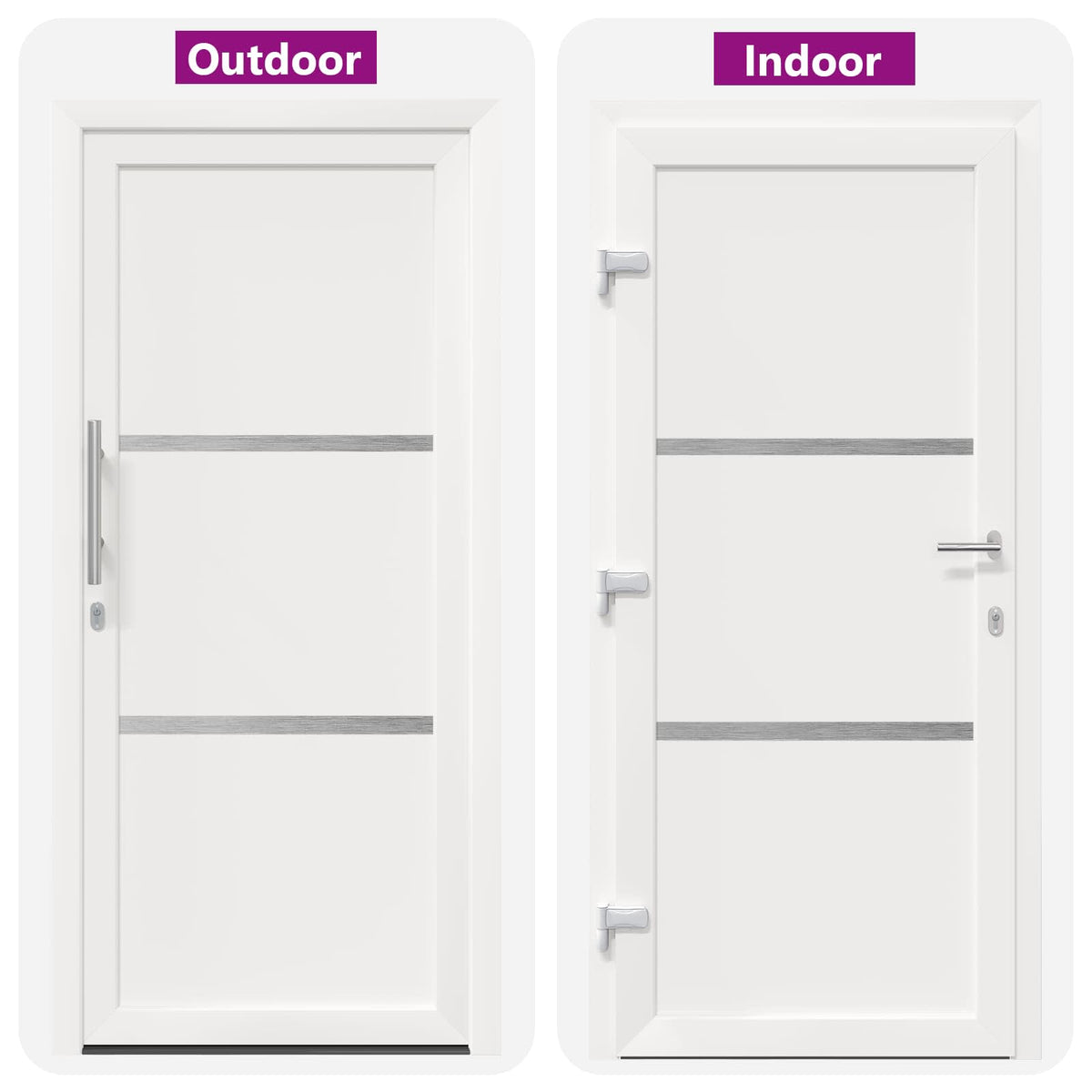 vidaXL Voordeur Wit PVC