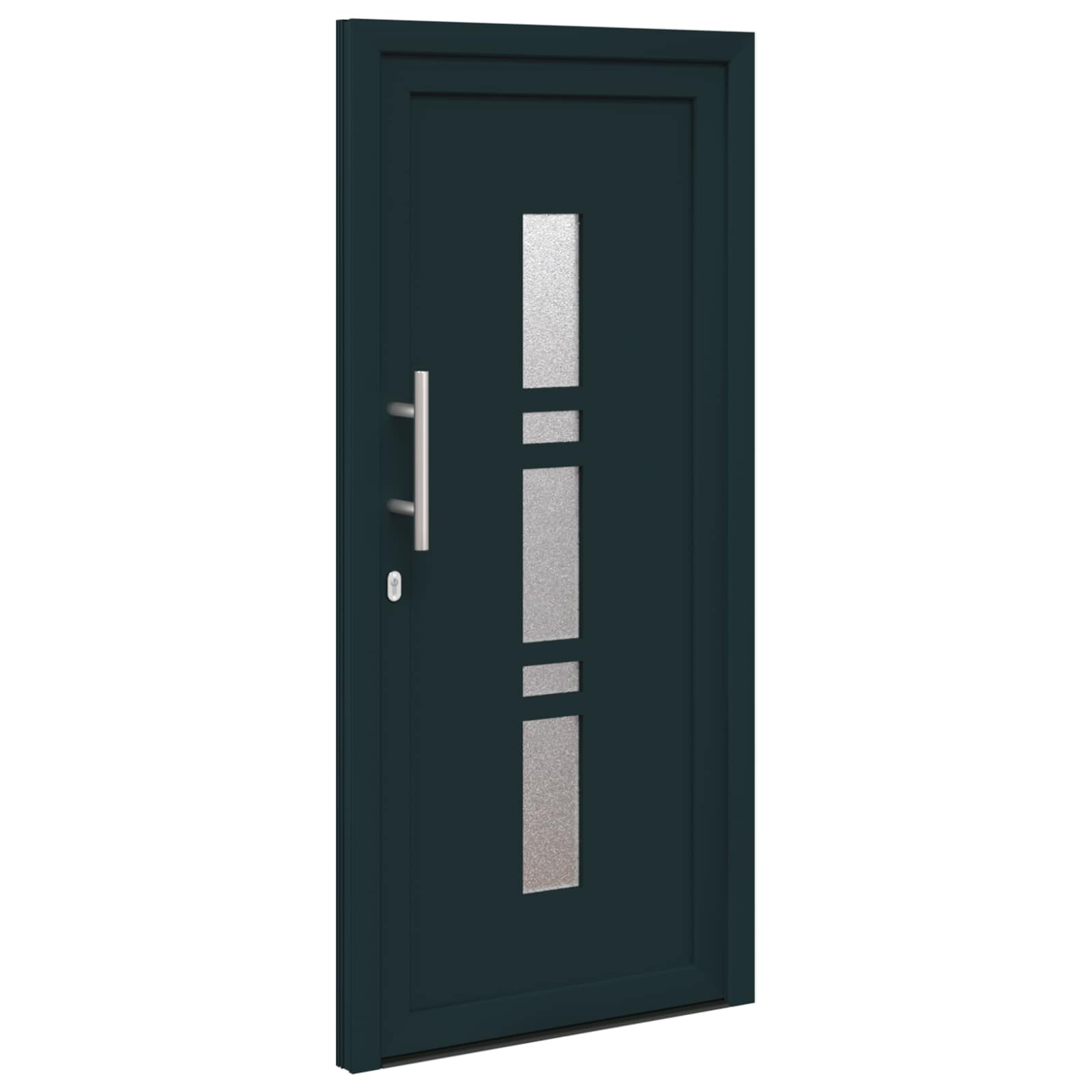 vidaXL Voordeur Antraciet PVC
