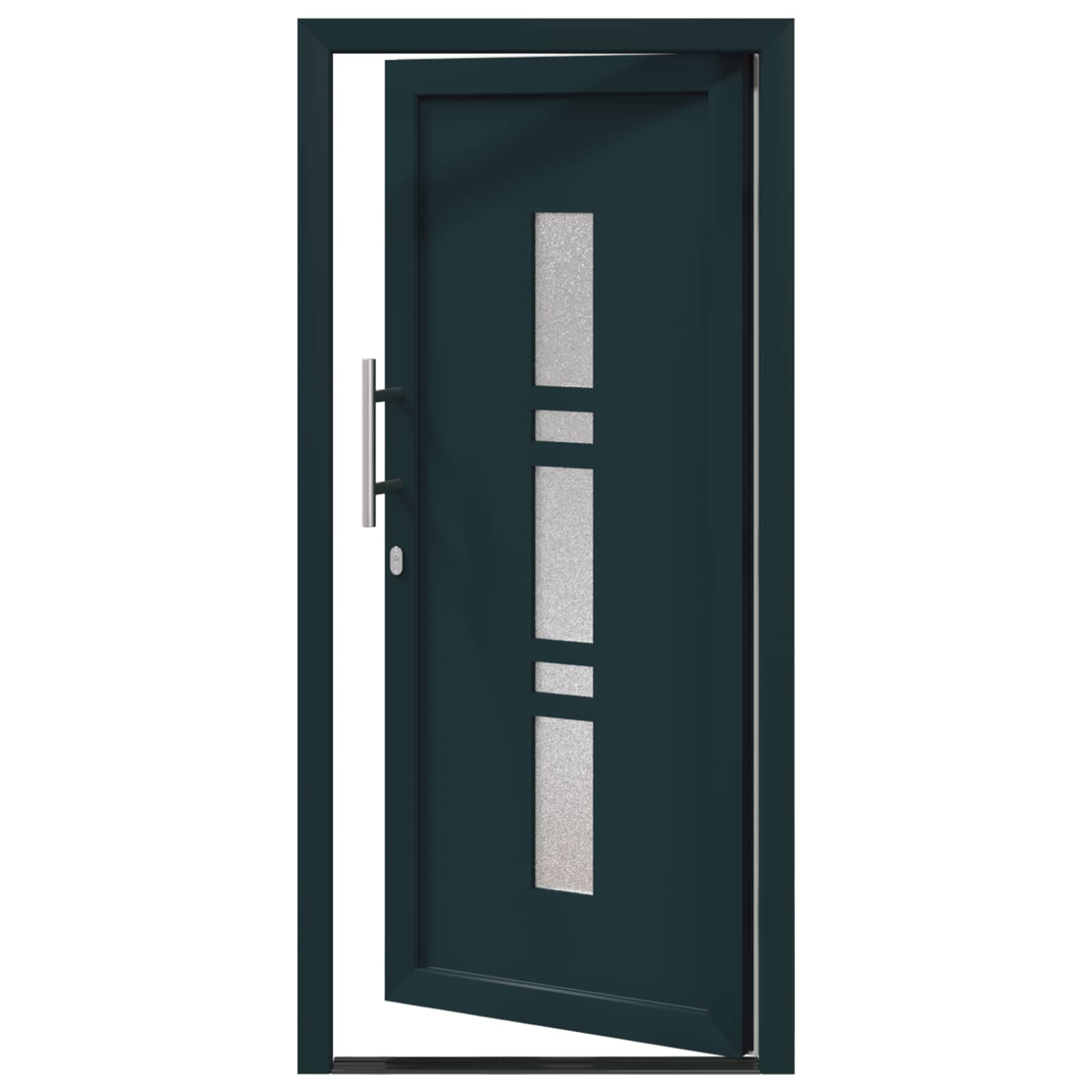 vidaXL Voordeur Antraciet PVC