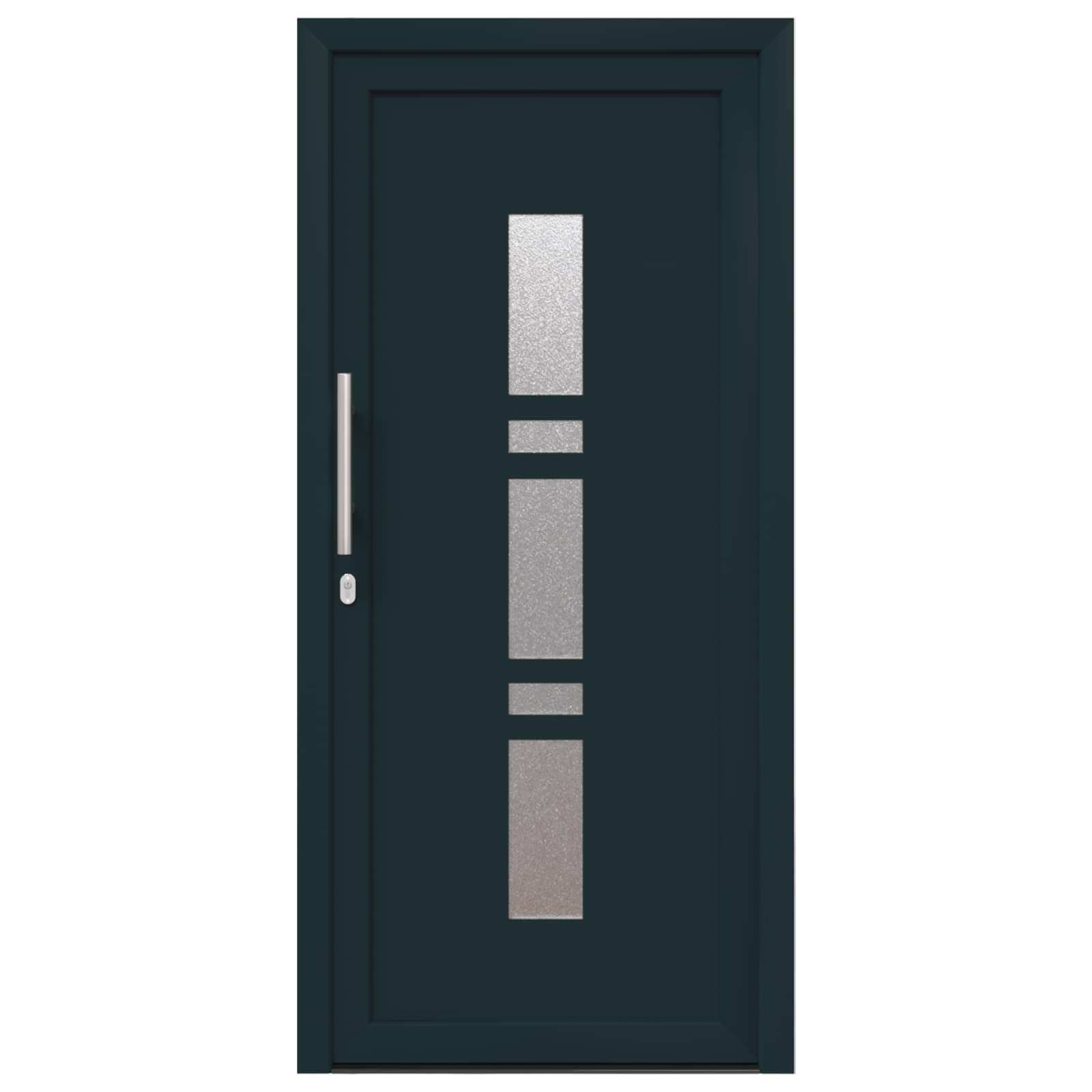 vidaXL Voordeur Antraciet PVC