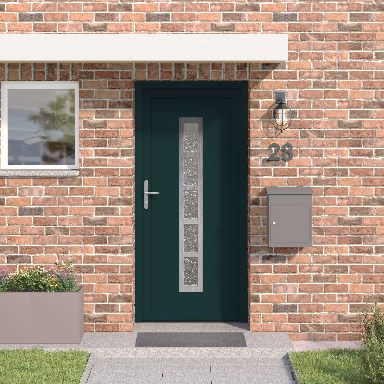vidaXL Voordeur Wit PVC