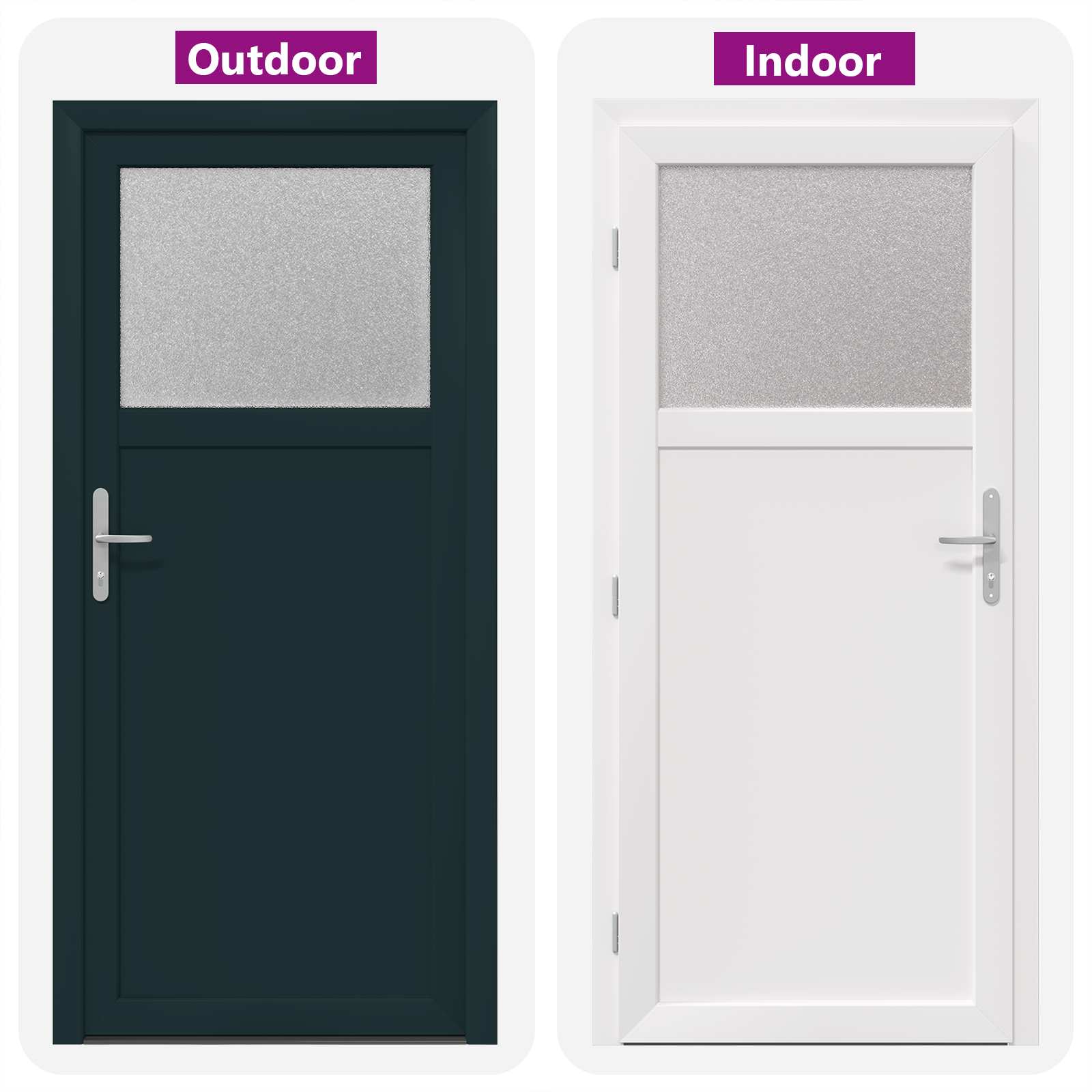 vidaXL Voordeur Wit PVC