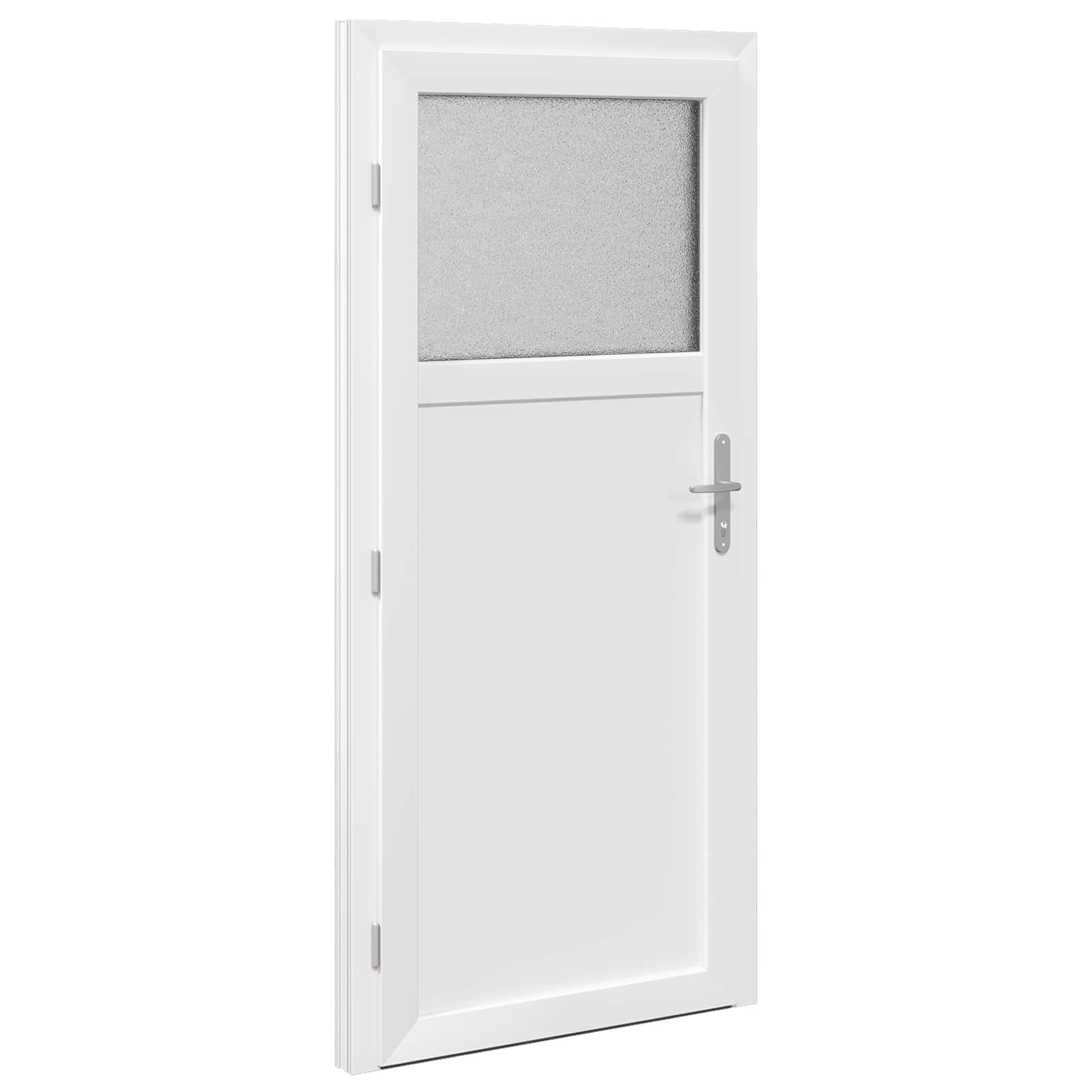 vidaXL Voordeur Wit PVC