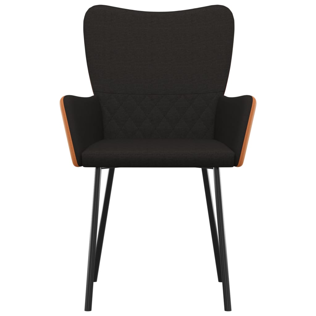 vidaXL Eetkamerstoelen 2 st stof en kunstleer lichtgrijs