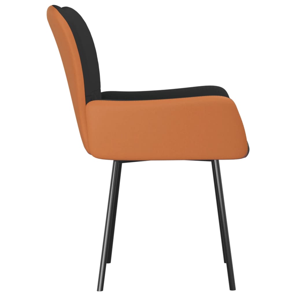 vidaXL Eetkamerstoelen 2 st stof en kunstleer lichtgrijs
