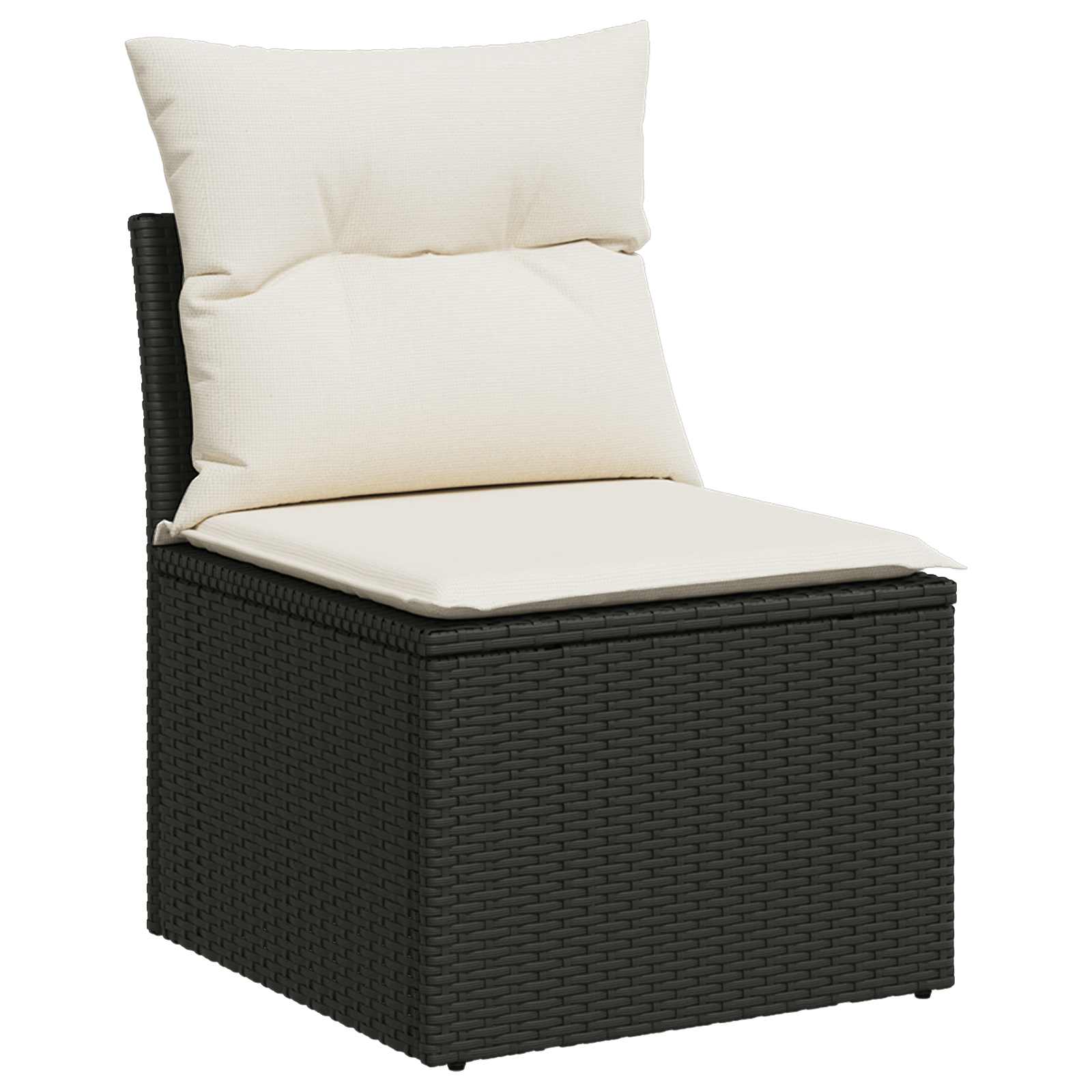 vidaXL Bankstel 8 st Zwart Poly Rattan en Staal