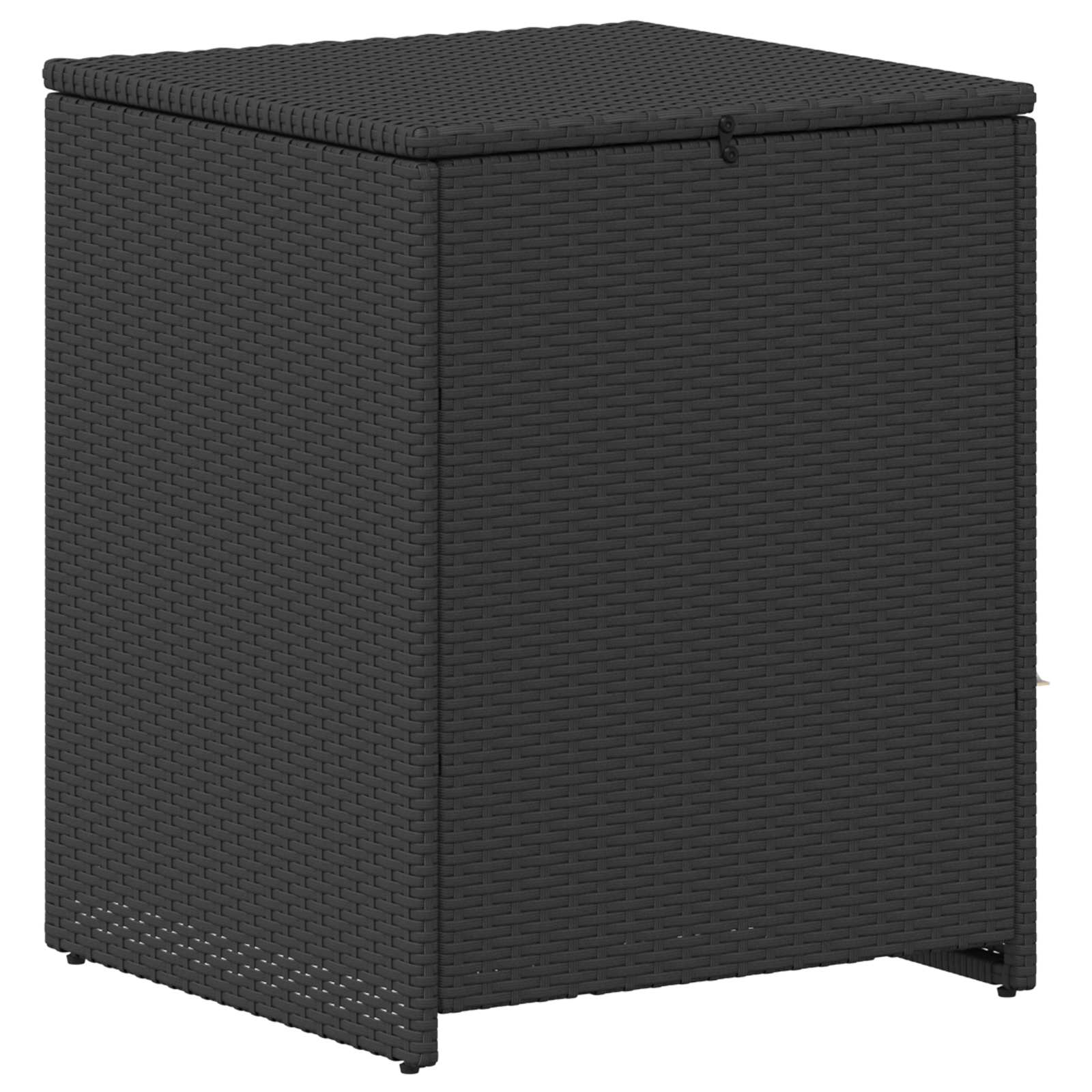 vidaXL Bankstel 7 pcs Zwart Poly Rattan en Staal