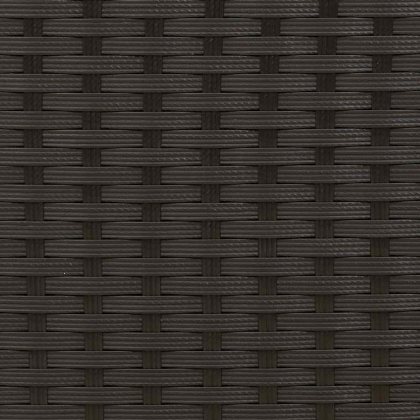 vidaXL Bankstel 7 pcs Zwart Poly Rattan en Staal