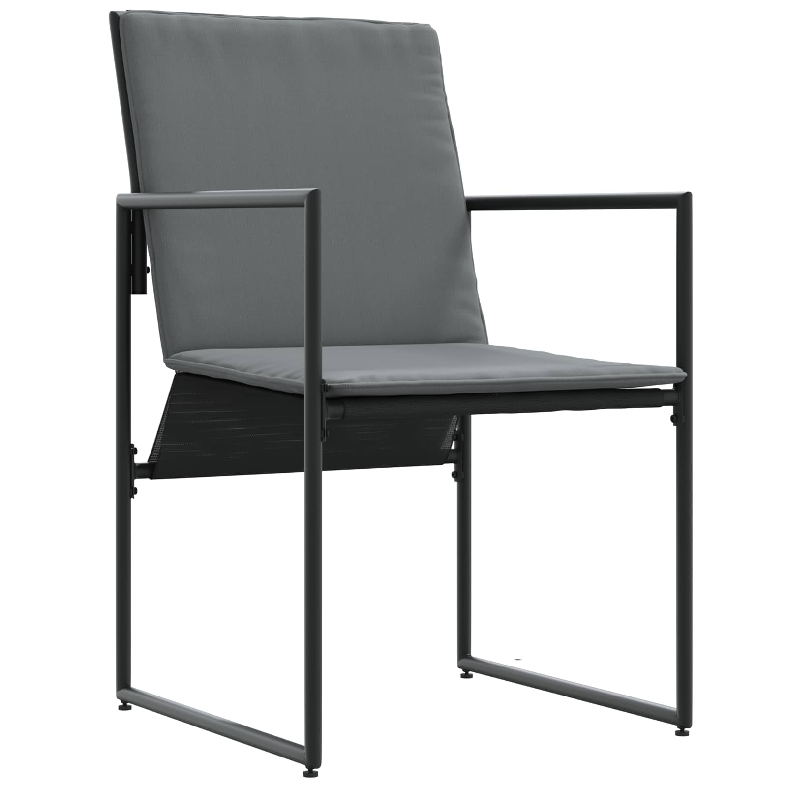 vidaXL Tuin eettafelset 5 pcs Zwart en Anthraciet 80 x 80 x 73 cm