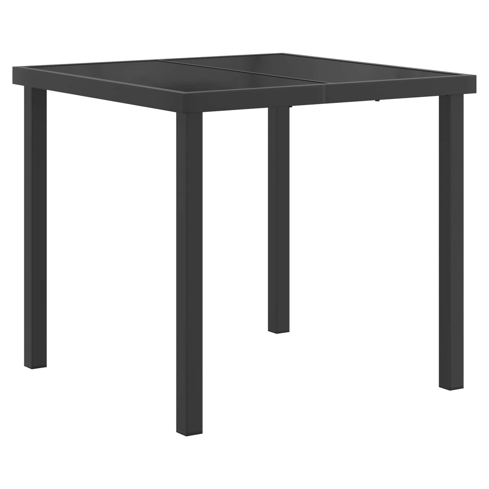 vidaXL Tuin eettafelset 5 pcs Zwart en Anthraciet 80 x 80 x 73 cm
