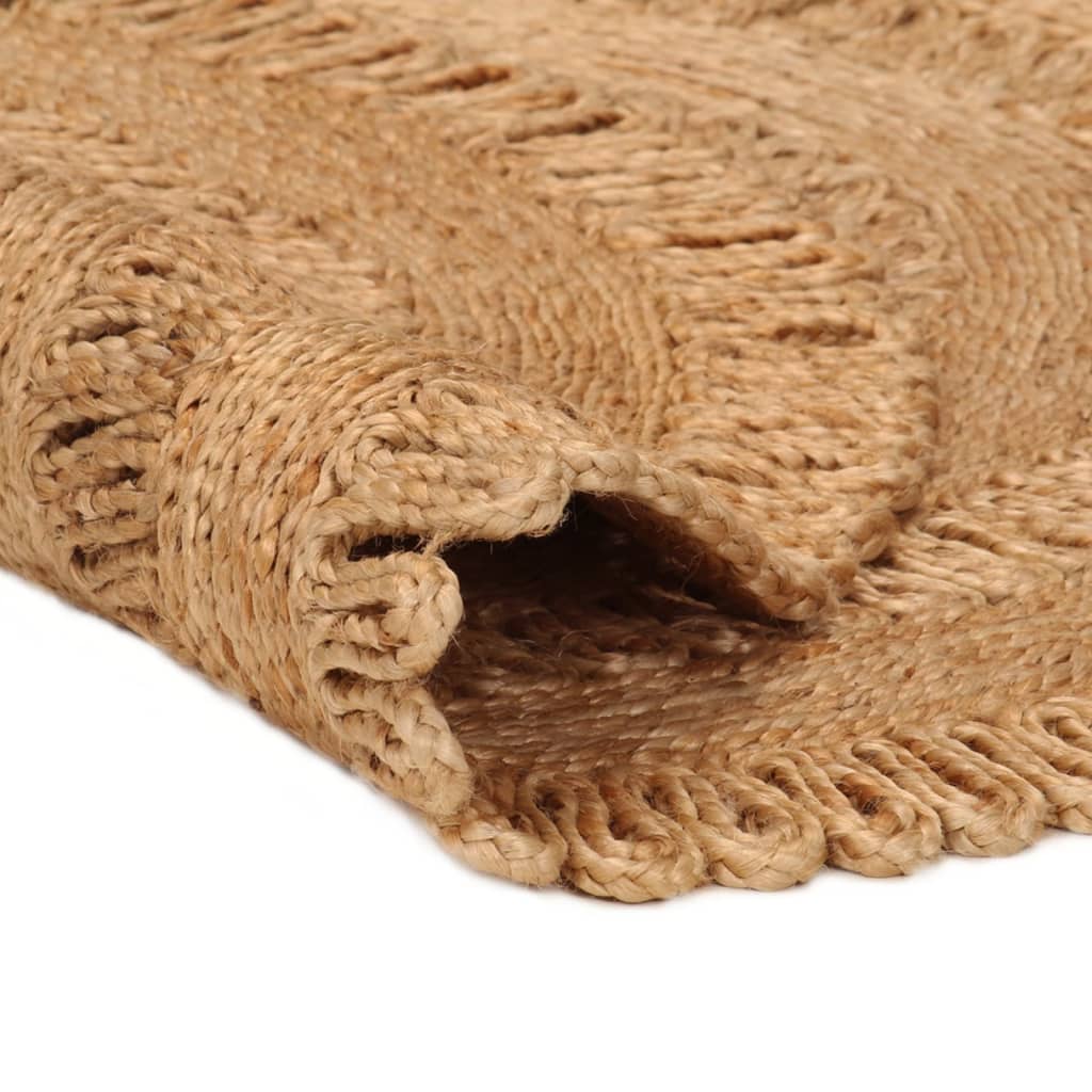 vidaXL Tapijt rond 120 cm gevlochten jute - Aashly