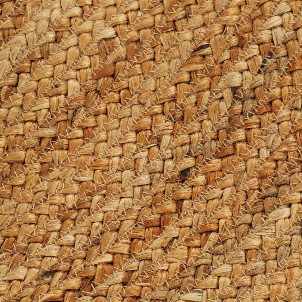 vidaXL Vloerkleed met kwastjes gevlochten rond 90 cm jute