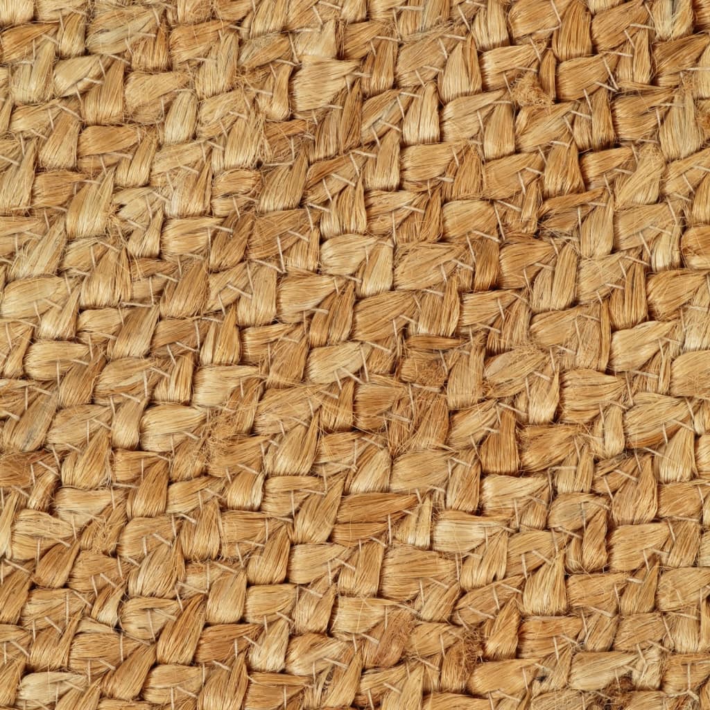 vidaXL Vloerkleed met ruche-rand gevlochten rond 90 cm jute