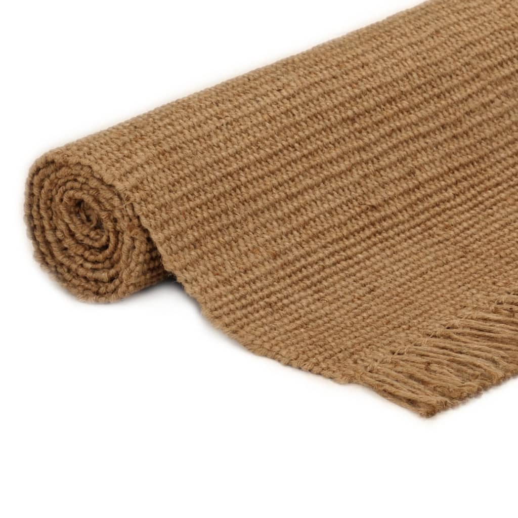 vidaXL Vloerkleed met kwastjes 80x160 cm jute