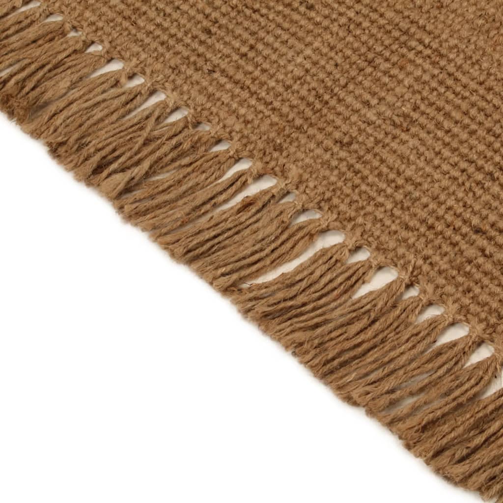 vidaXL Vloerkleed met kwastjes 80x160 cm jute