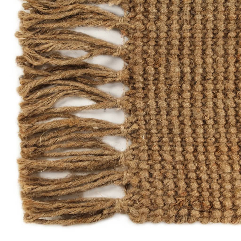 vidaXL Vloerkleed met kwastjes 80x160 cm jute
