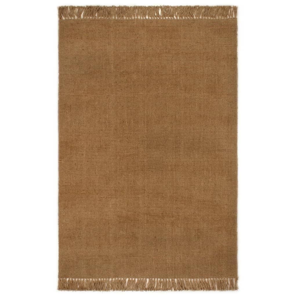 vidaXL Tapijtloper met kwastjes 60x200 cm jute