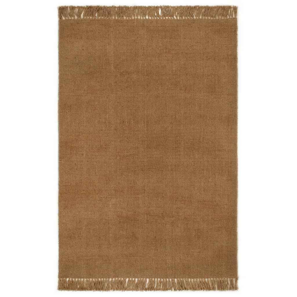 vidaXL Tapijtloper met kwastjes 60x200 cm jute