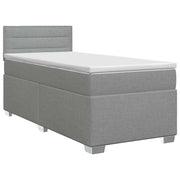 vidaXL Boxspringbed met matras Lichtgrijs 90 x 190cm Stof