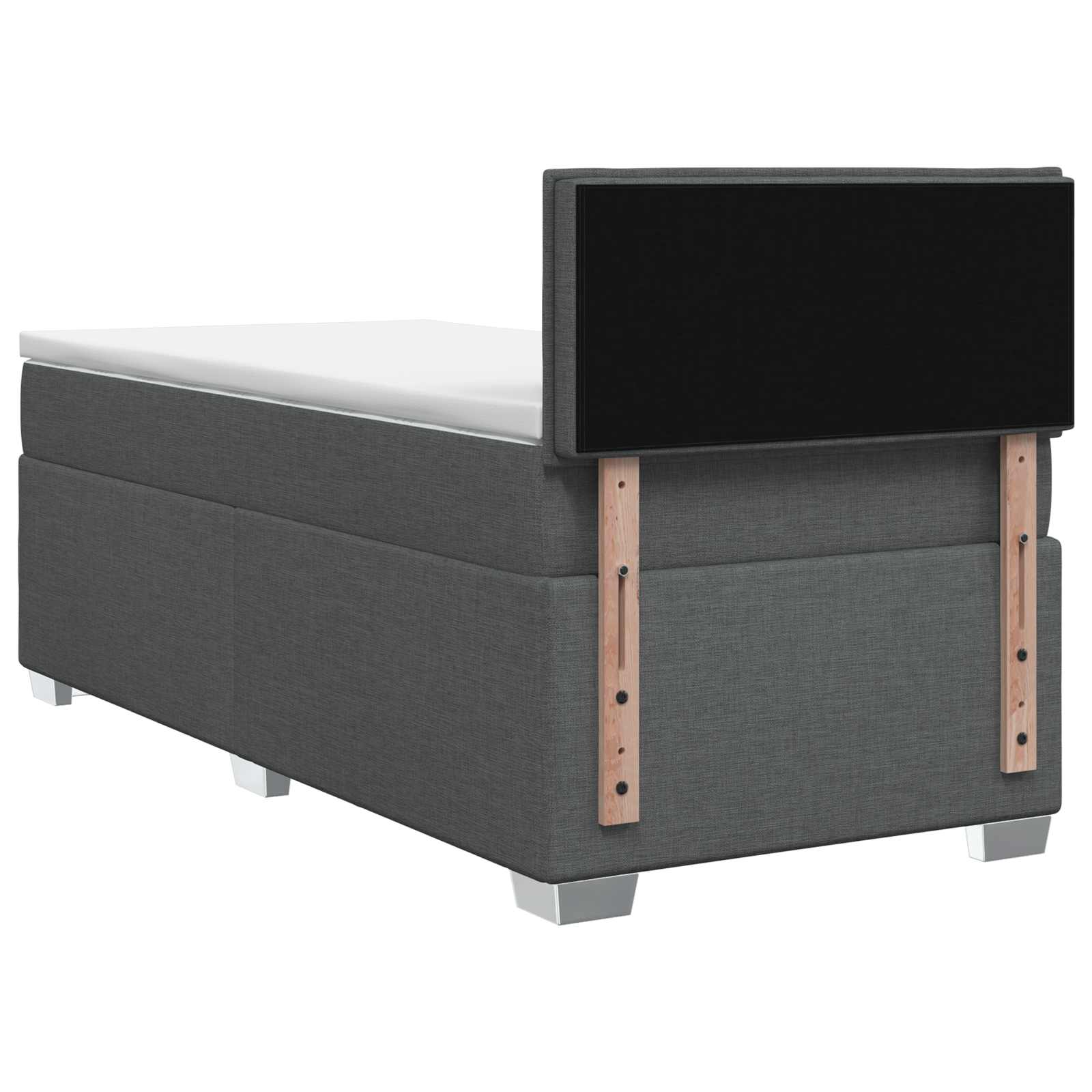 vidaXL Boxspringbed met matras Lichtgrijs 90 x 190cm Stof