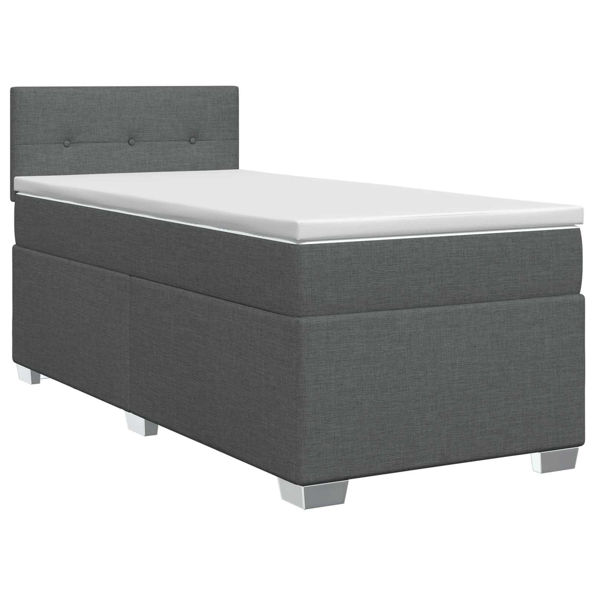 vidaXL Boxspringbed met matras Lichtgrijs 90 x 190cm Stof