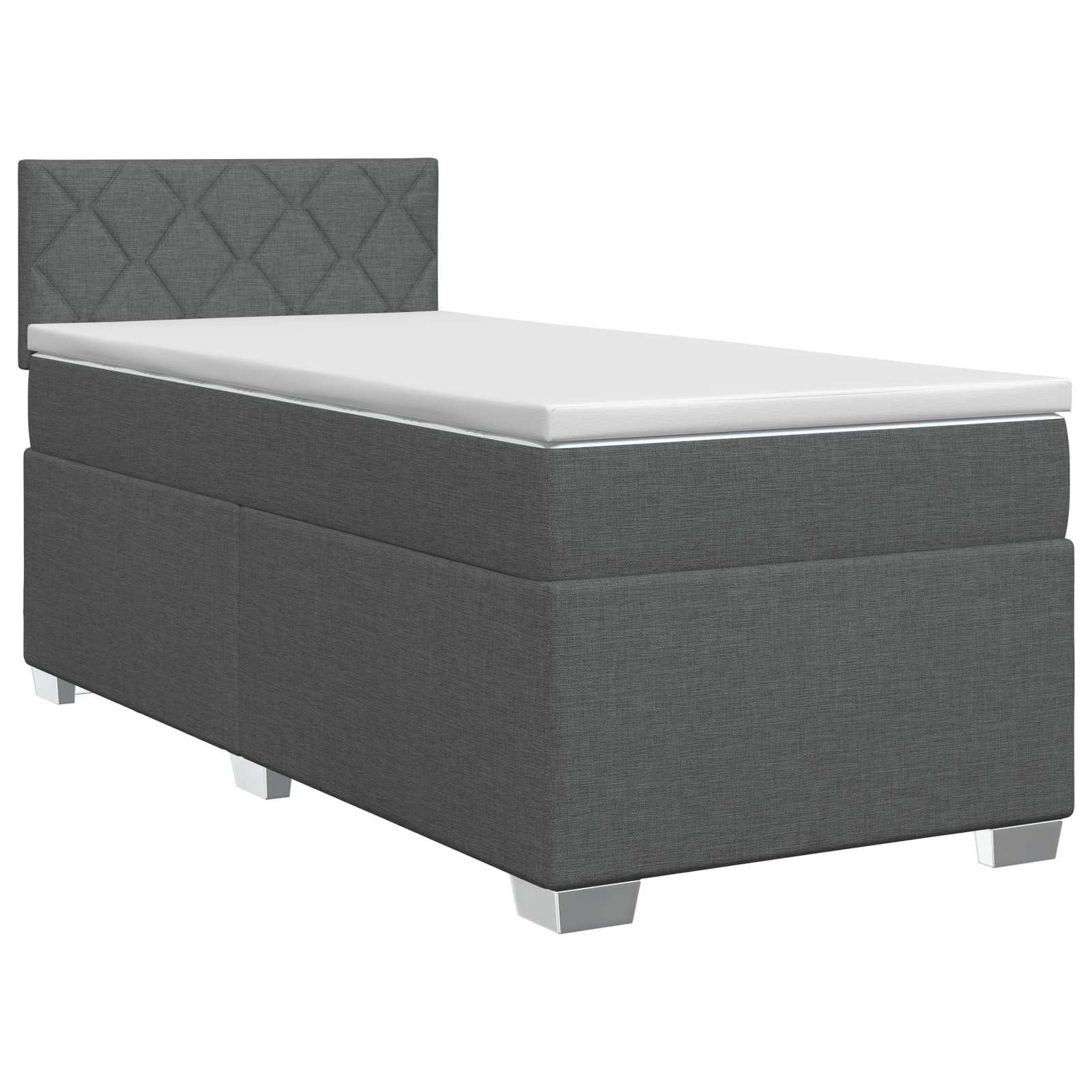 vidaXL Boxspringbed met matras Lichtgrijs 90 x 190cm Stof