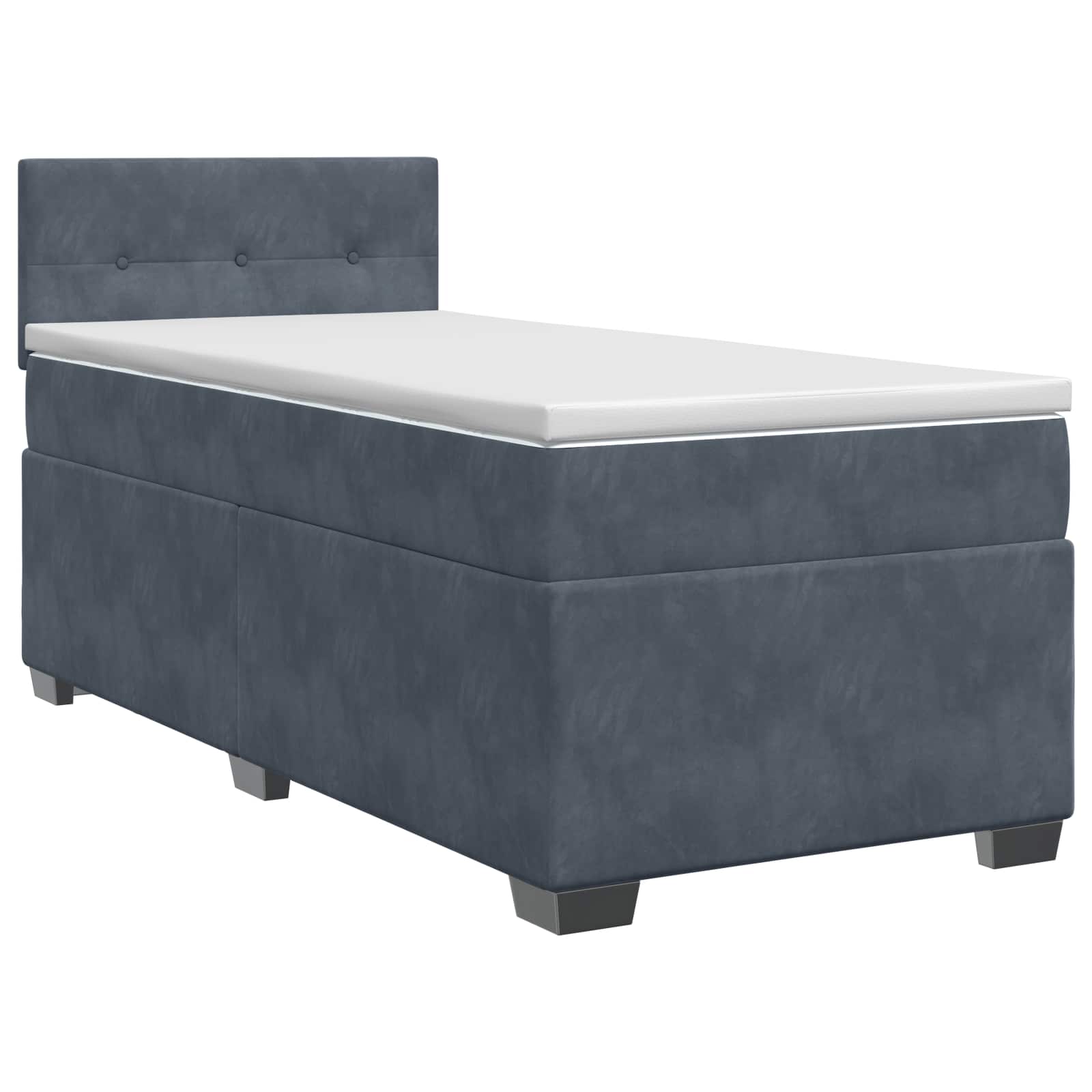 vidaXL Boxspringbed met matras Lichtgrijs 90 x 190 cm Fluweel