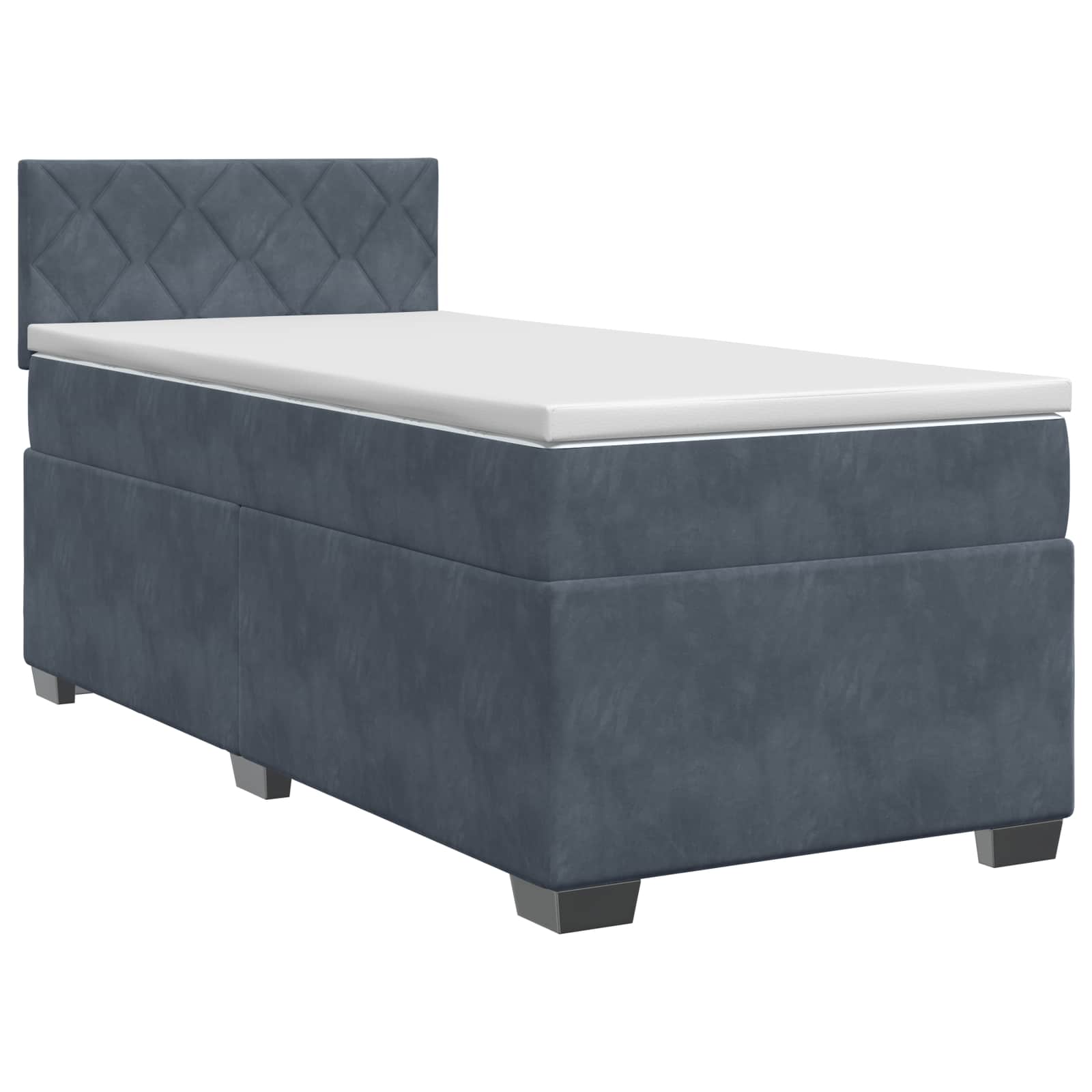 vidaXL Boxspringbed met matras Lichtgrijs 90 x 190 cm Fluweel