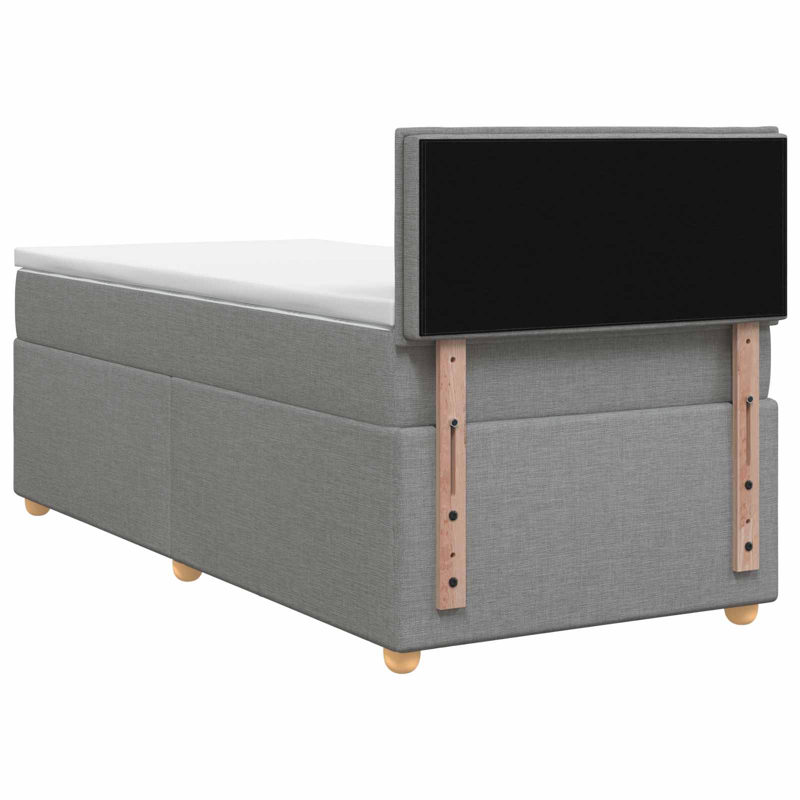 vidaXL Boxspring met matras stof donkergrijs 90x190 cm