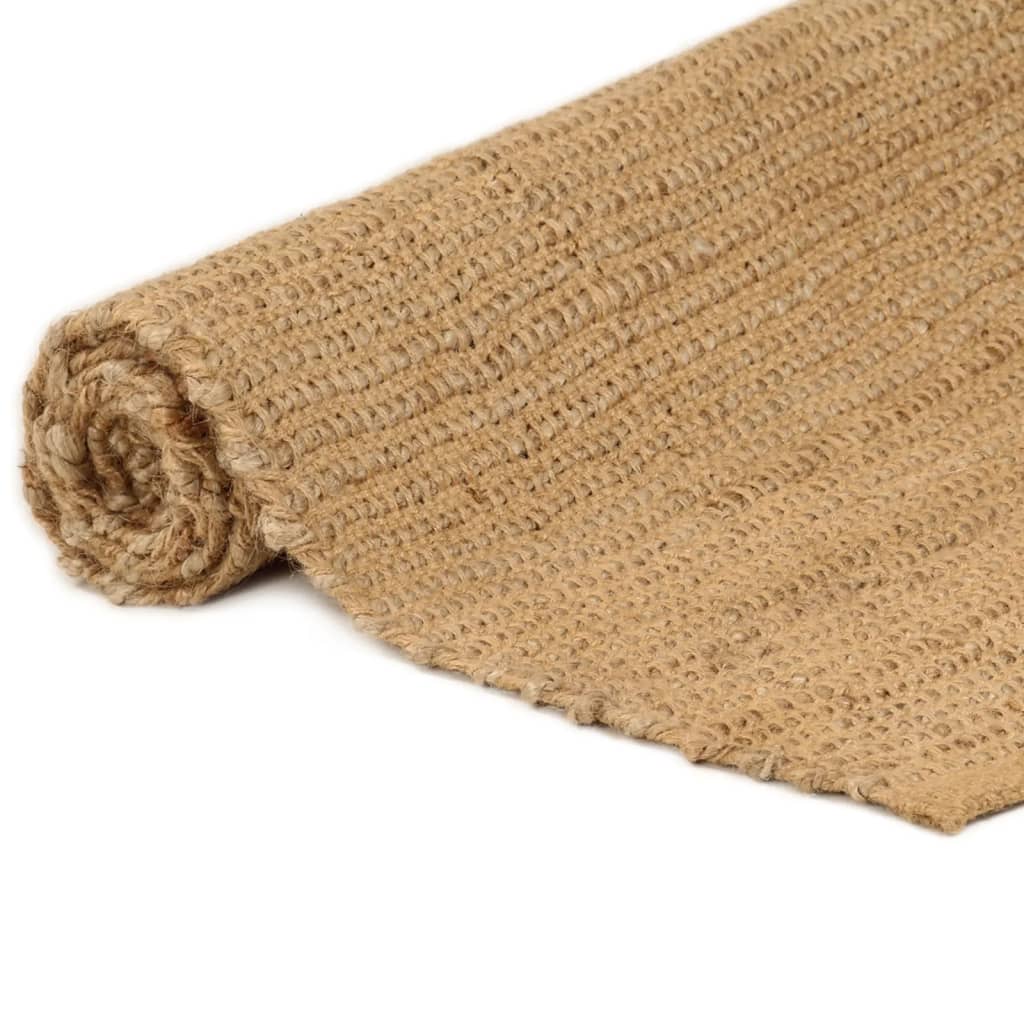 vidaXL Vloerkleed rechthoekig 80x160 cm jute naturel