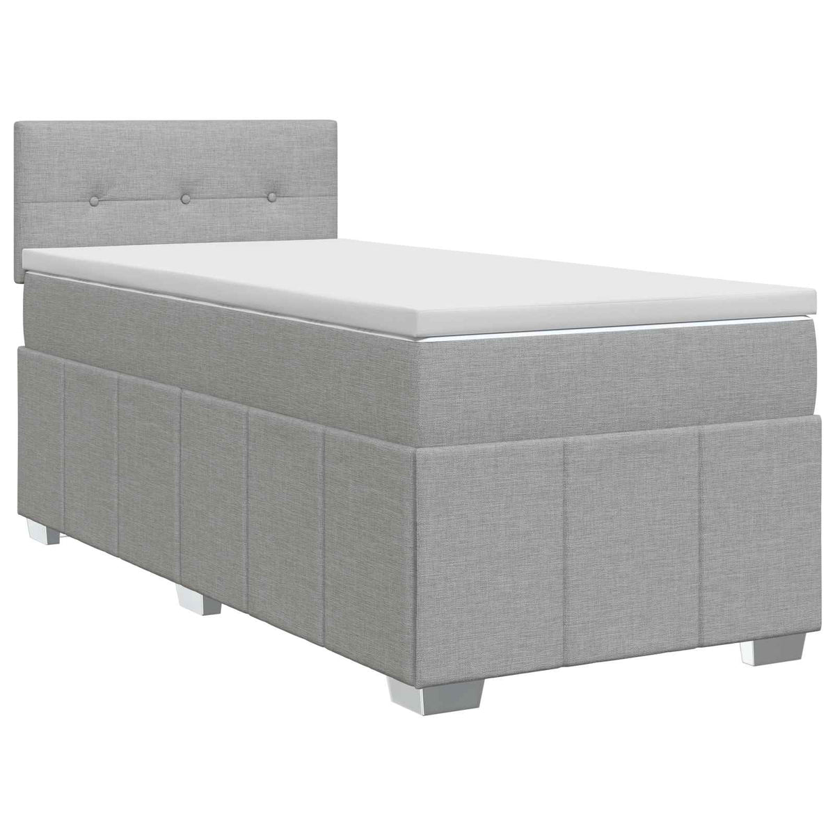 vidaXL Boxspringbed met matras Donkergrijs 90 x 190 cm Stof