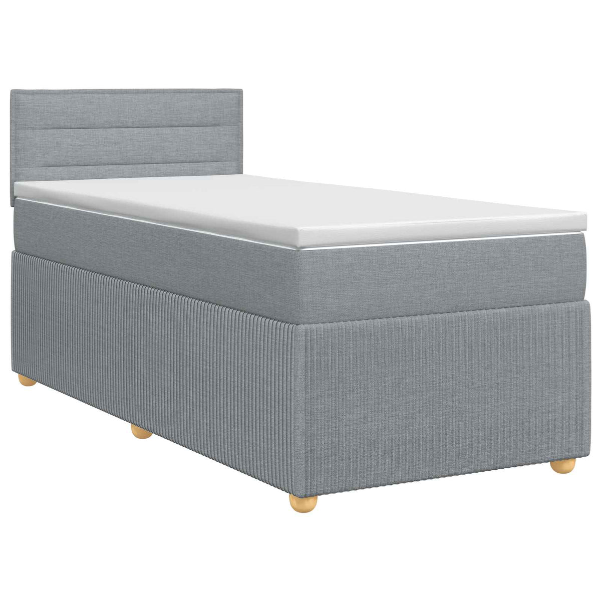 vidaXL Boxspringbed met matras Lichtgrijs 90 x 190 cm Stof