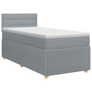 vidaXL Boxspringbed met matras Lichtgrijs 90 x 190 cm Stof