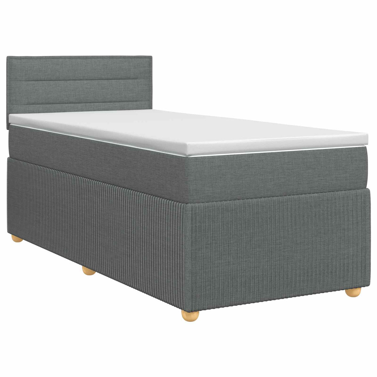 vidaXL Boxspringbed met matras Lichtgrijs 90 x 190 cm Stof