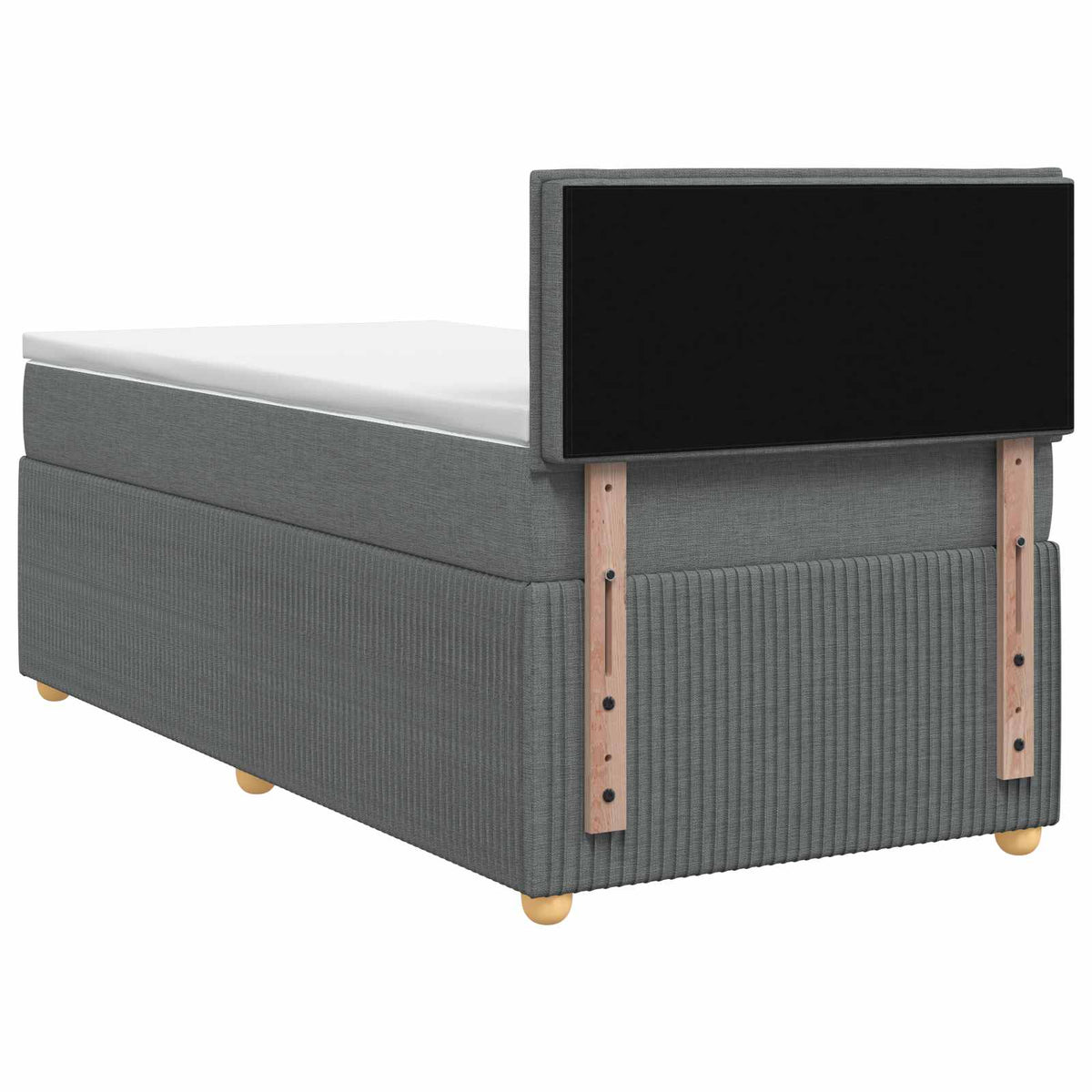 vidaXL Boxspringbed met matras Lichtgrijs 90 x 190 cm Stof