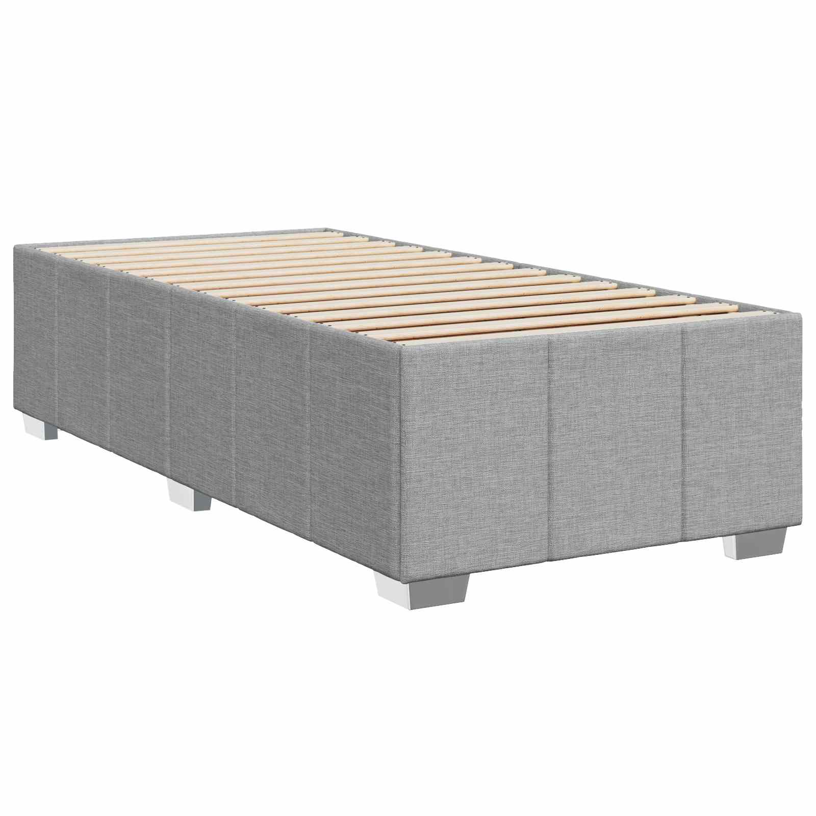 vidaXL Boxspring Bed met Matras en LED Donkergrijs 90 x 190 cm Stof