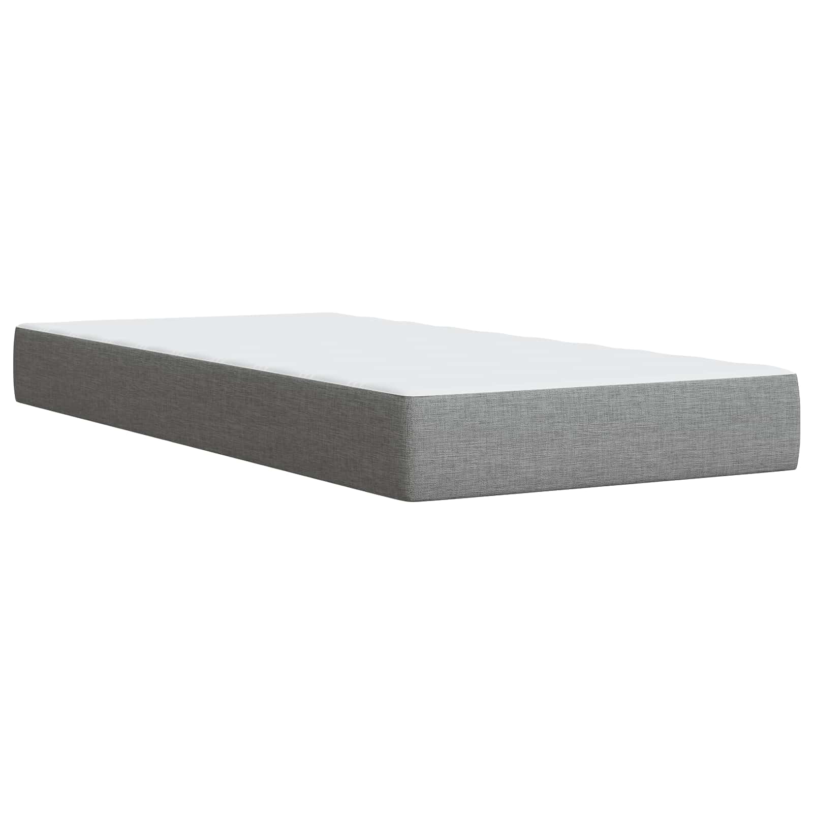 vidaXL Boxspring Bed met Matras en LED Donkergrijs 90 x 190 cm Stof