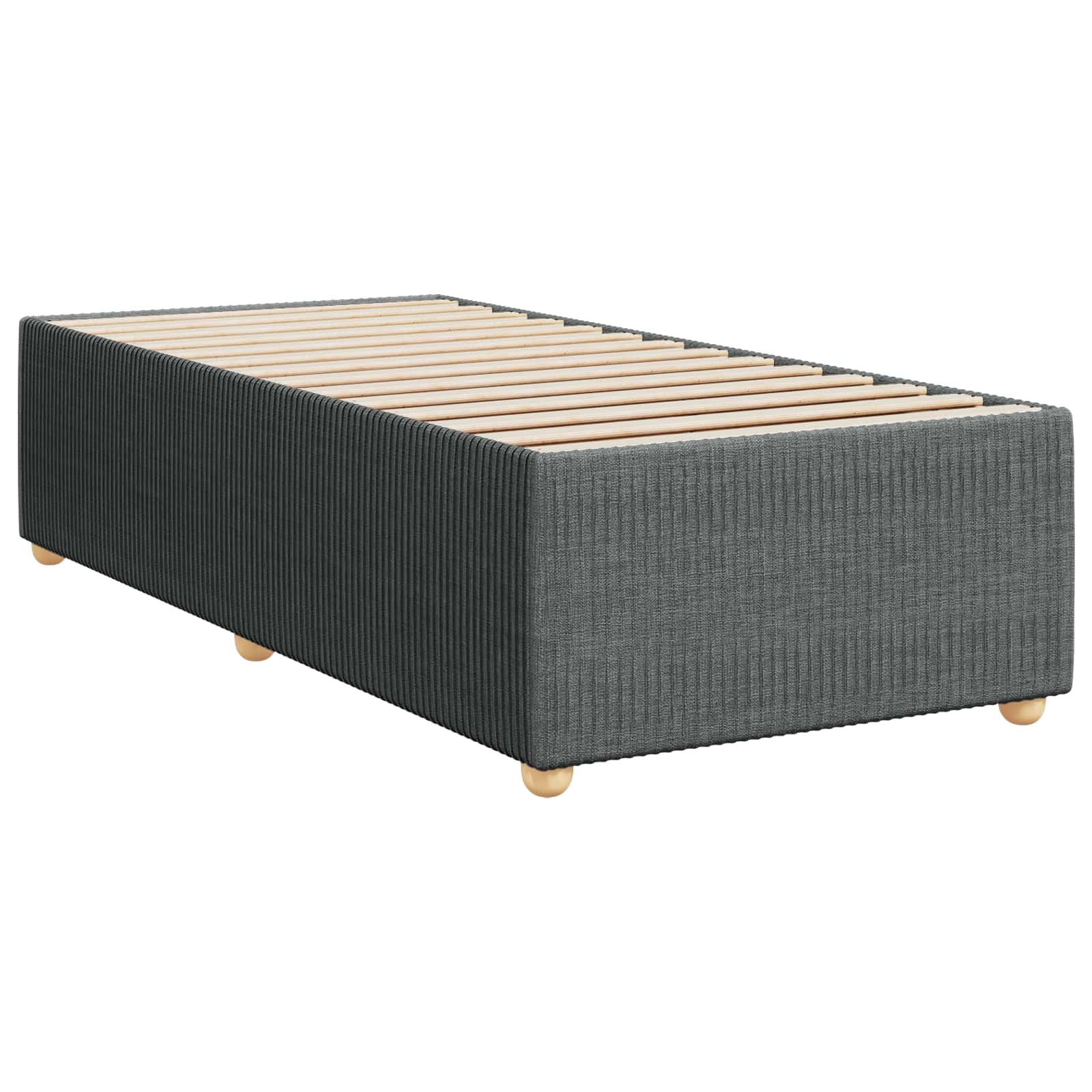 vidaXL Boxspring Bed met Matras en LED Lichtgrijs 90 x 190 cm Stof