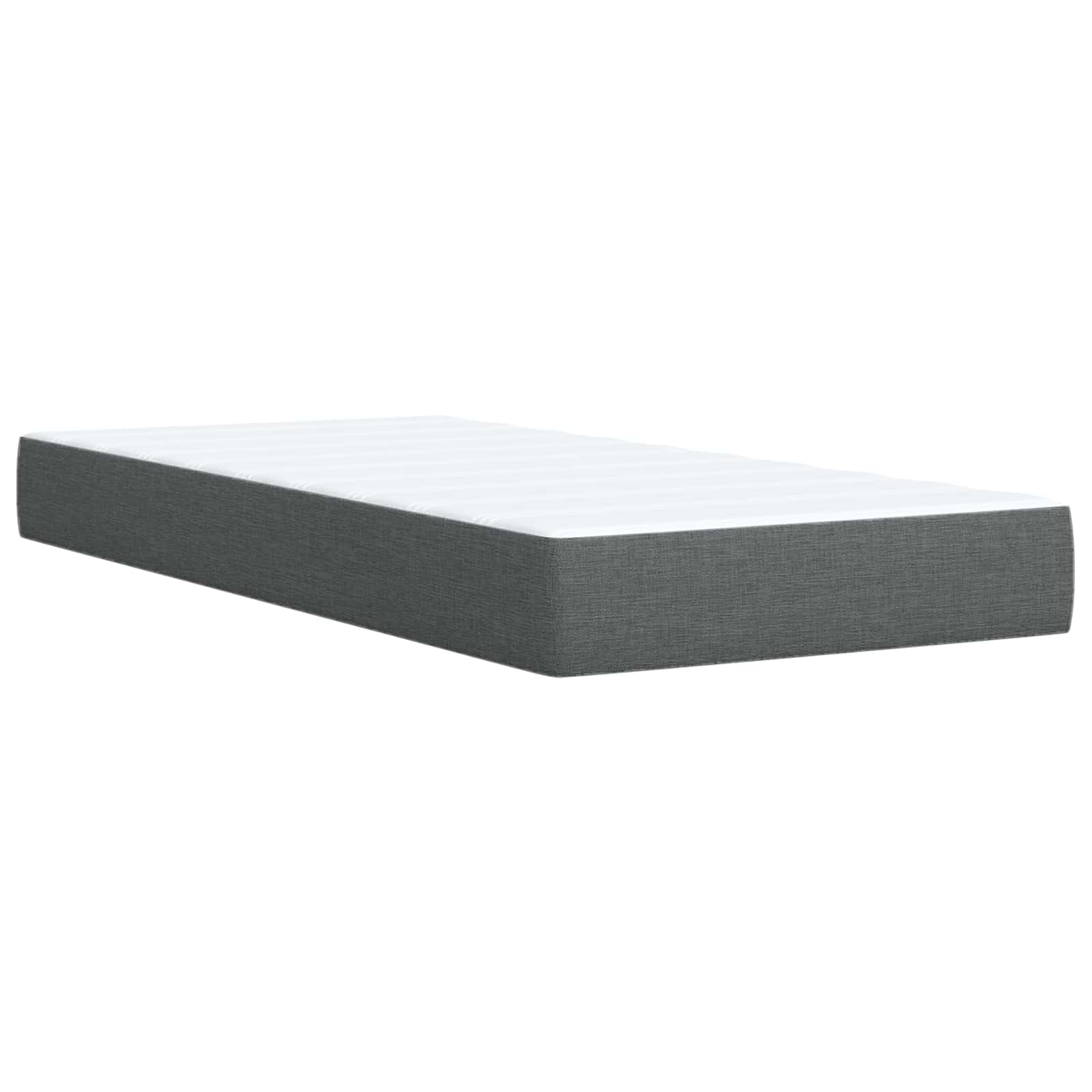 vidaXL Boxspring Bed met Matras en LED Lichtgrijs 90 x 190 cm Stof