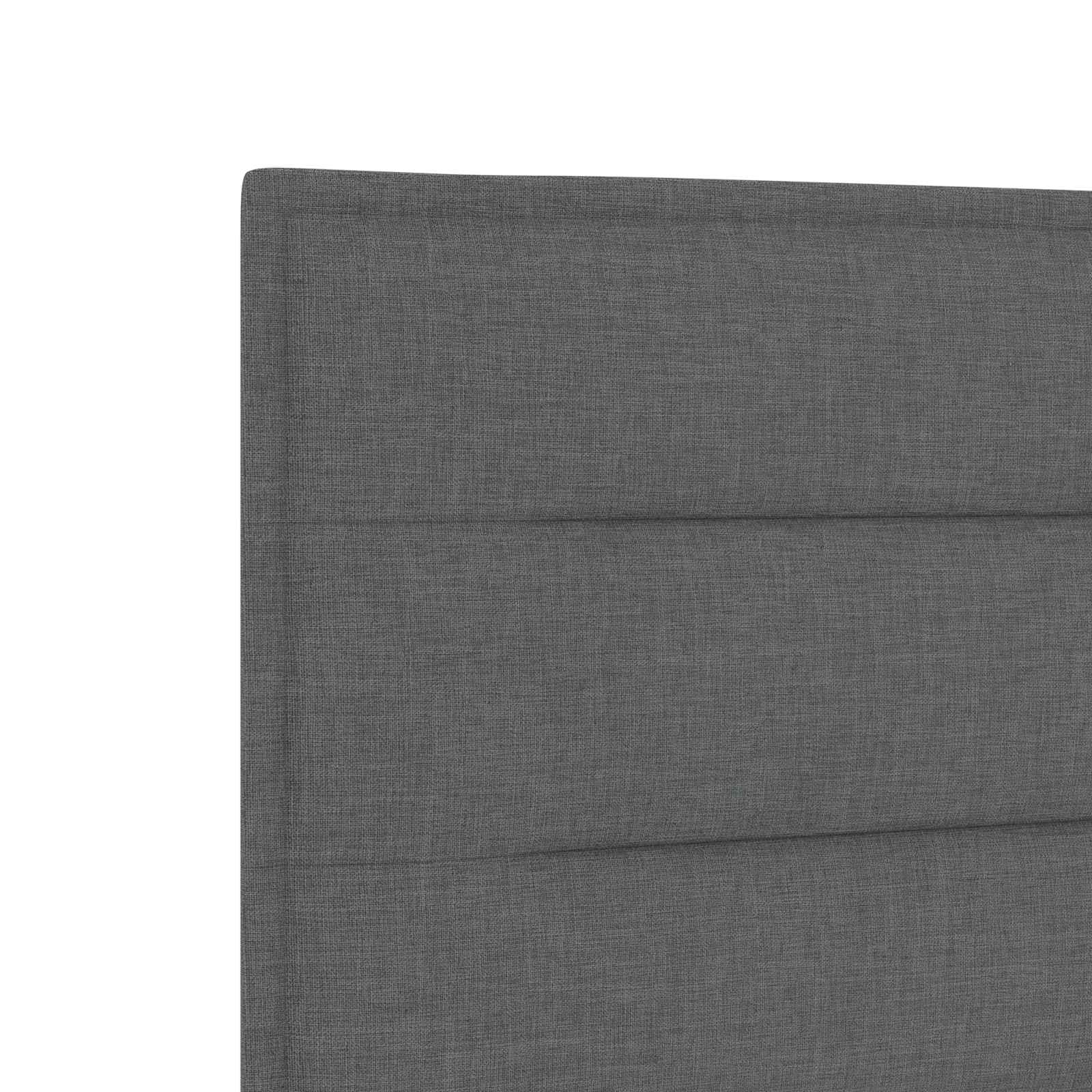 vidaXL Boxspring Bed met Matras en LED Lichtgrijs 90 x 190 cm Stof