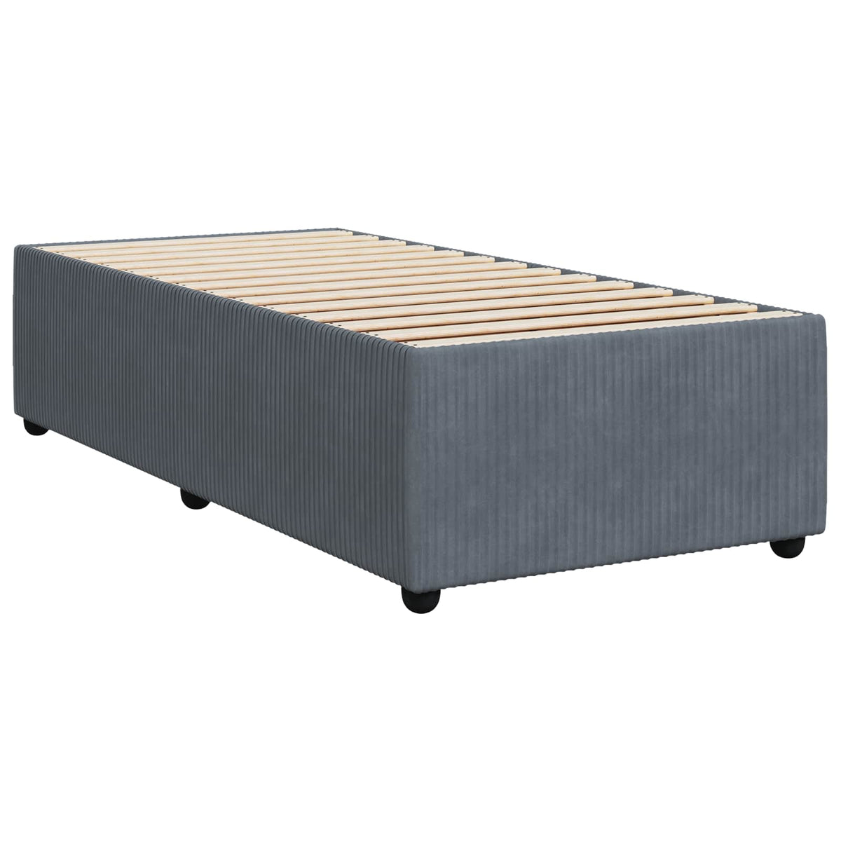 vidaXL Boxspring Bed met Matras en LED Lichtgrijs 90 x 190 cm Fluweel