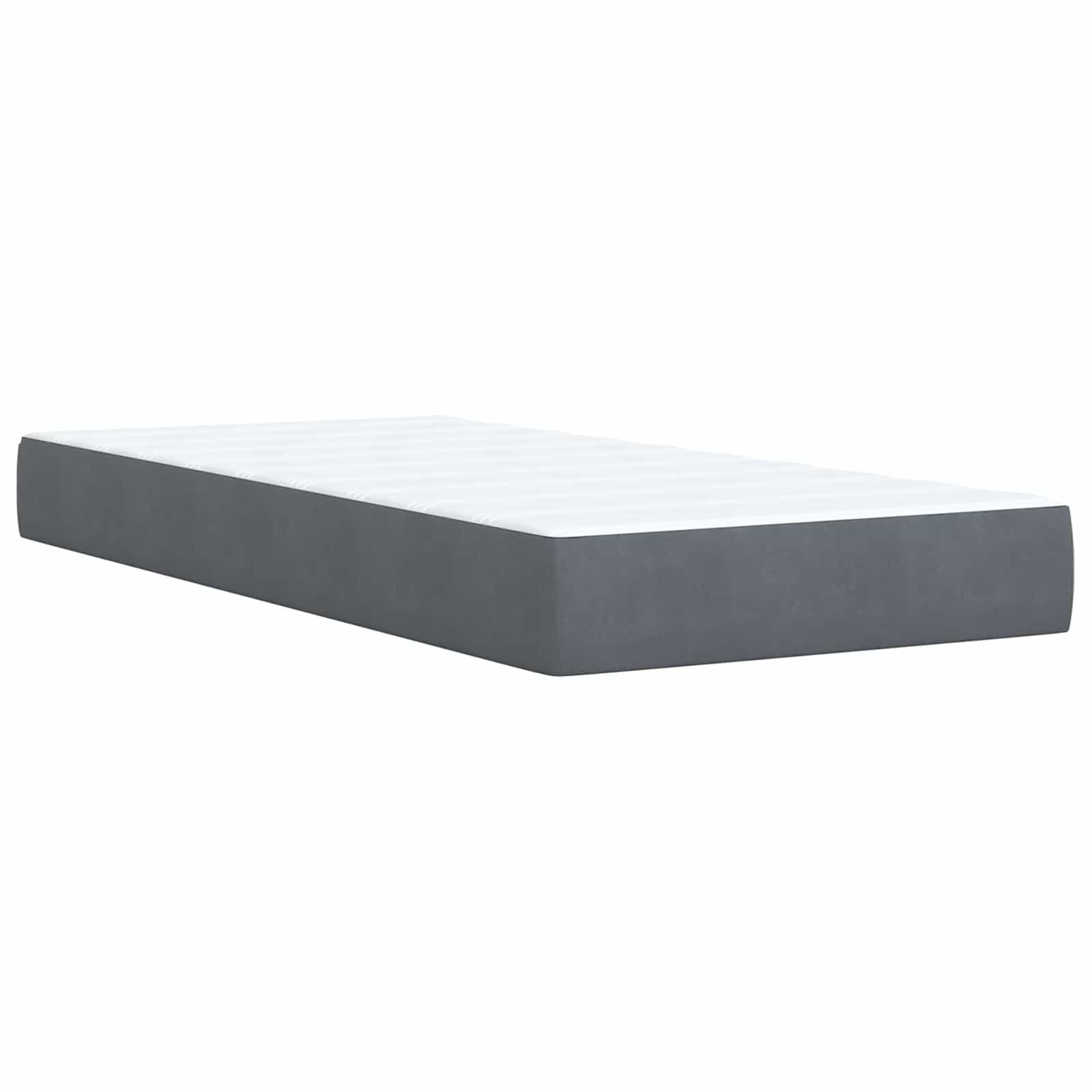 vidaXL Boxspring Bed met Matras en LED Lichtgrijs 90 x 190 cm Fluweel